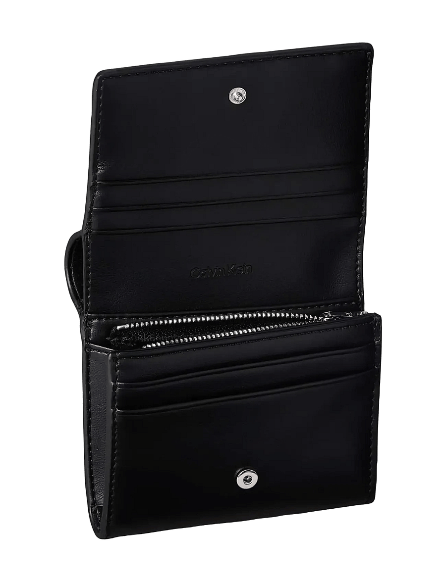 Calvin Klein - BOLD CK MEDIUM BIFOLD - plånböcker - black white - 2