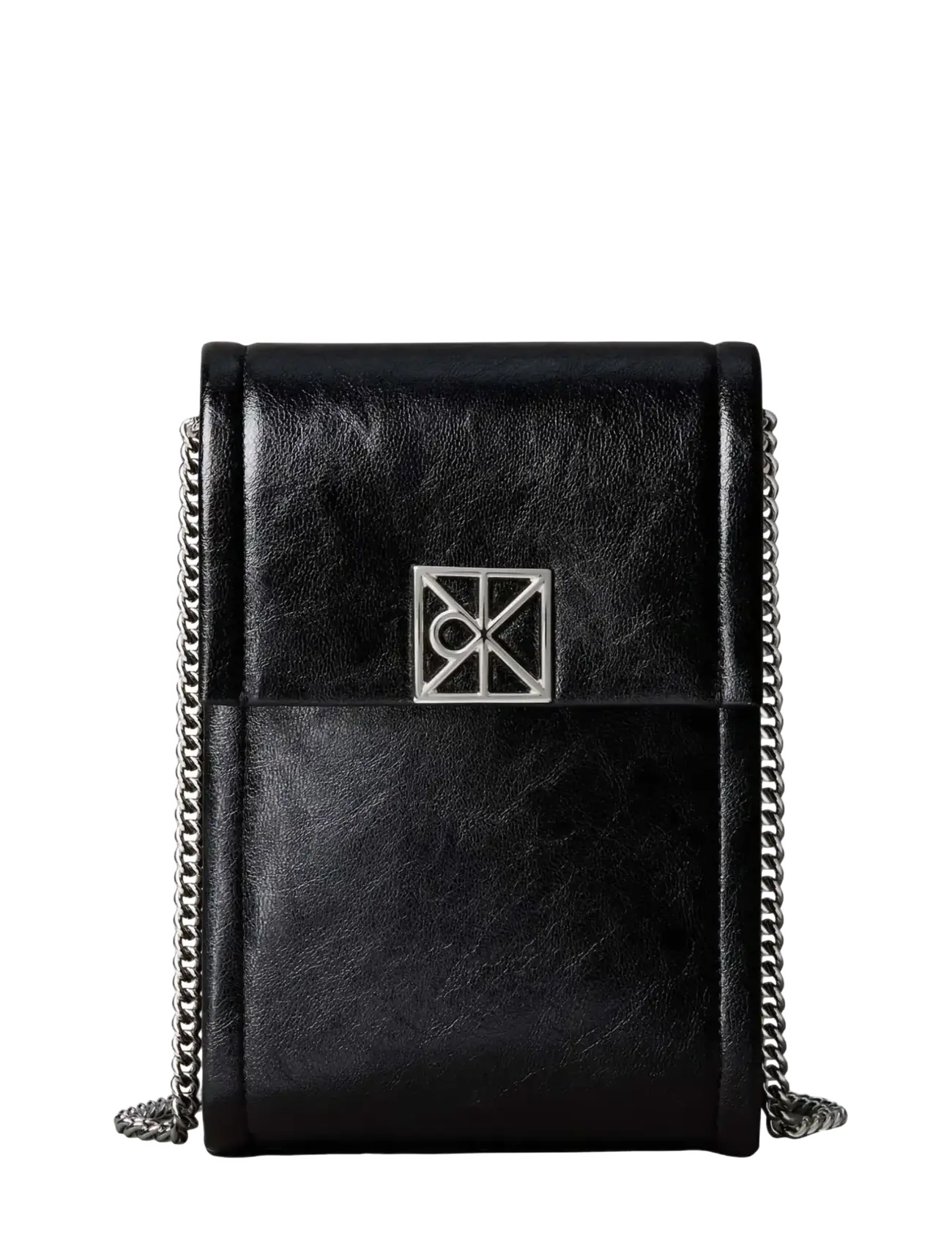 Calvin Klein Emblem Phone Crossbody, One Size, Black, Tasker > Crossbody-Tasker, Dame
