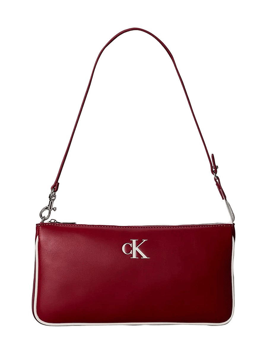 Calvin Klein - CONTRAST CK CONVERTIBLE POUCH - schultertaschen - bordeaux wine - 1