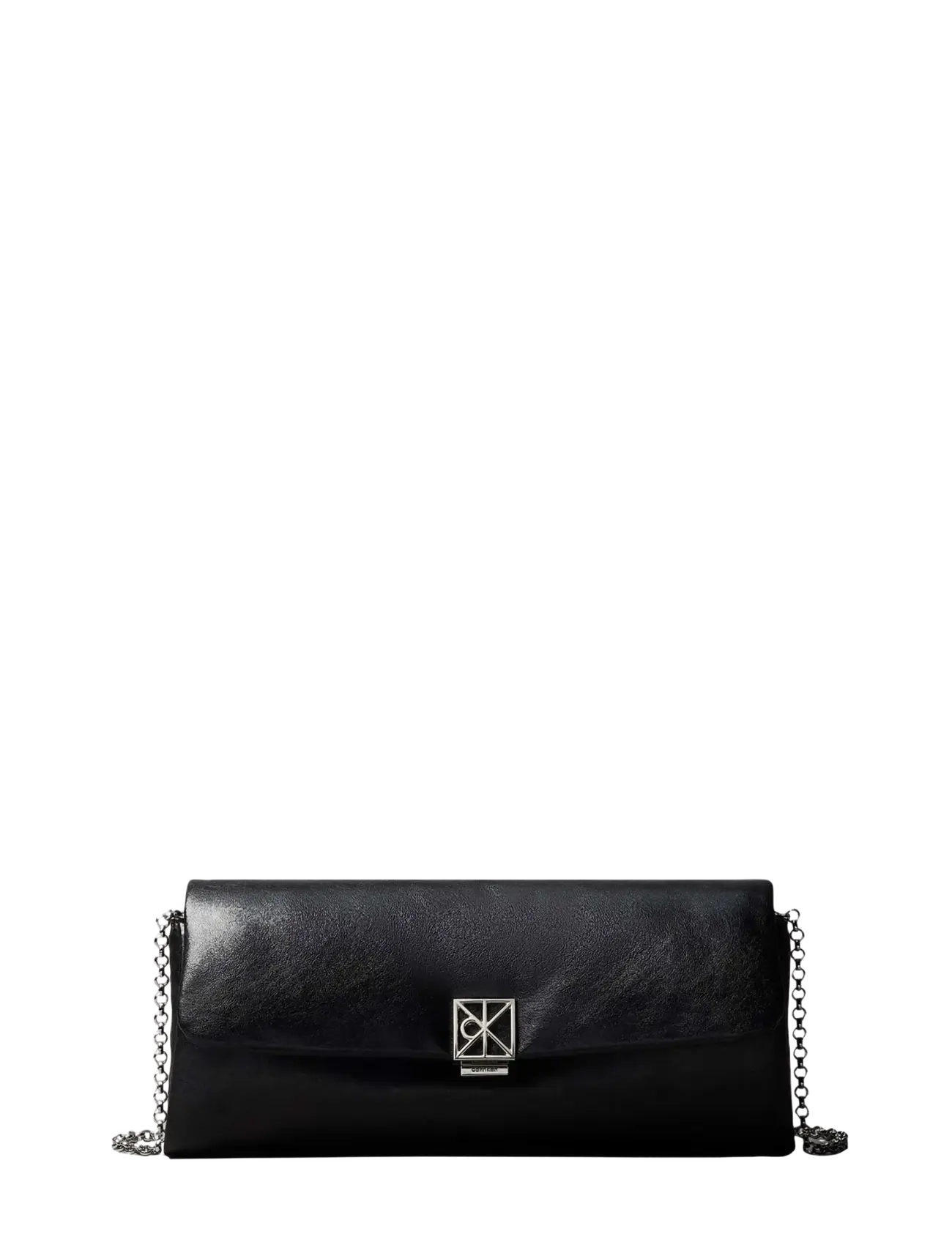 Calvin Klein EMBLEM HW PADDED CLUTCH - Clutches - BLACK / black