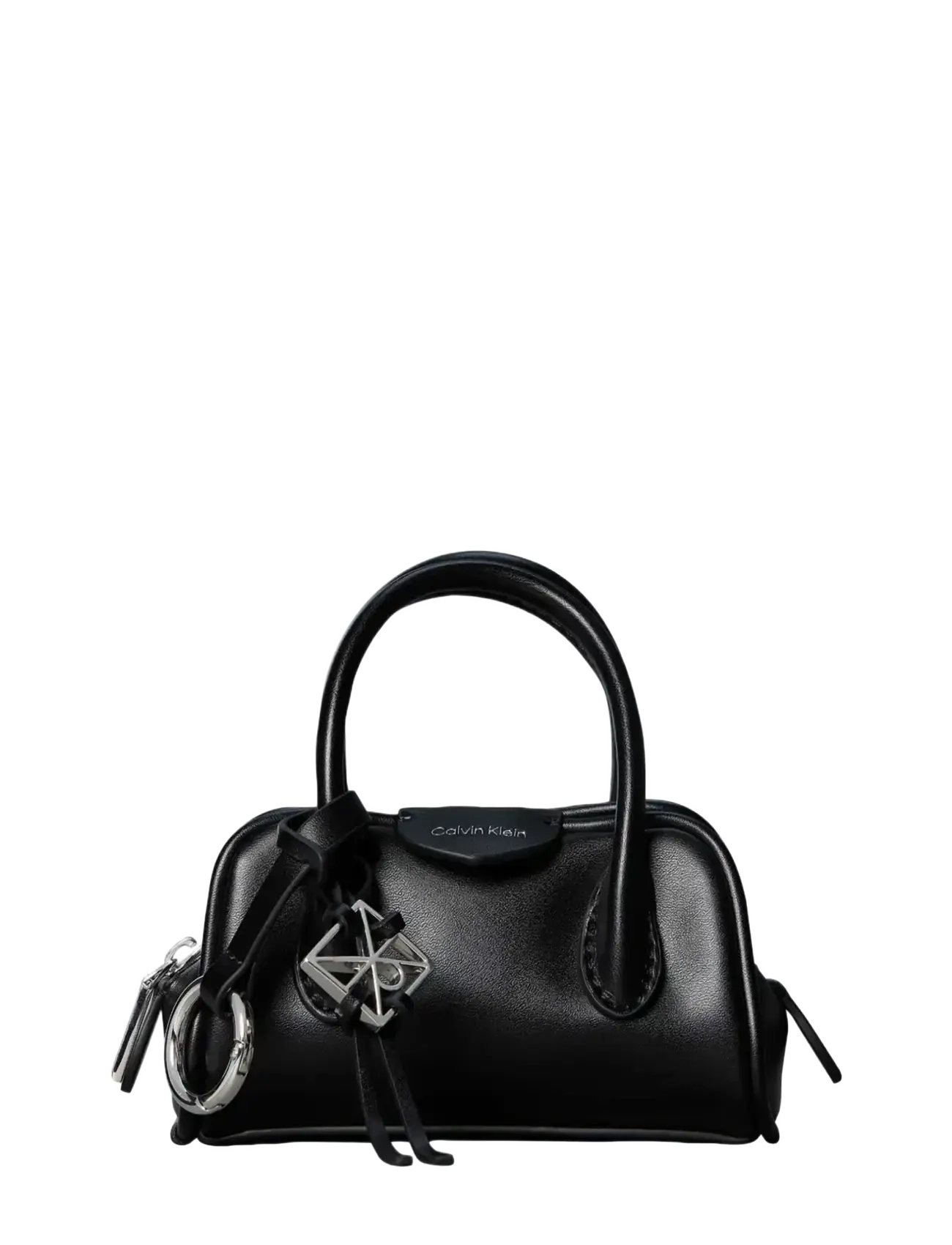 Calvin Klein Emblem Trio Mini Bag Charm, One Size, Bags, Schwarz - Top Handle Frauen