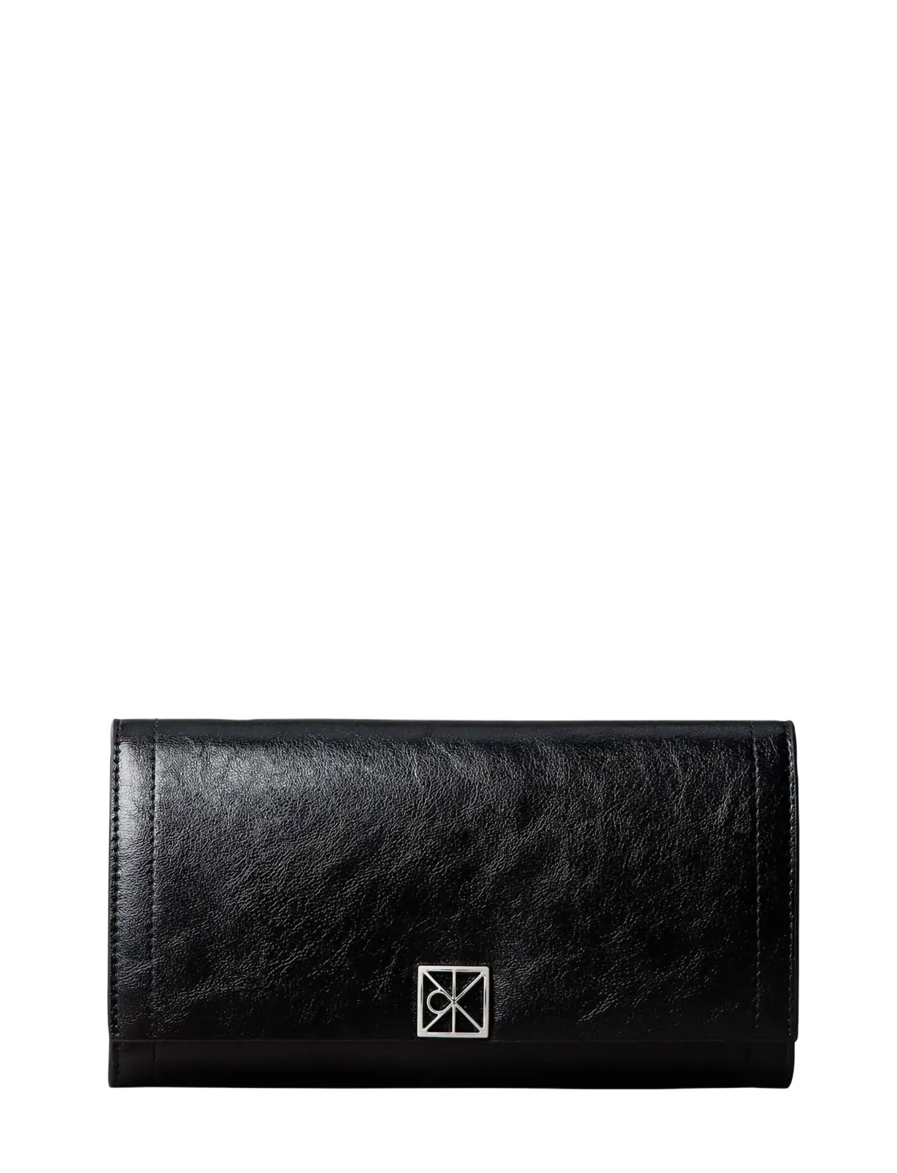 Calvin Klein Emblem Hw Long Bifold, Kvinder, Emblem Lang Bifold Pung, Sort, Str: ONE SIZE
