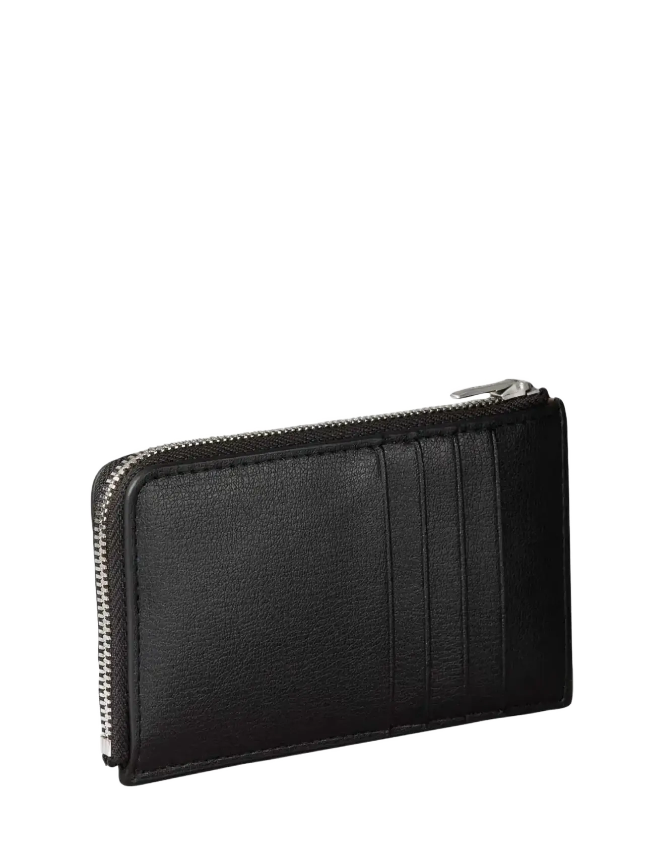 Calvin Klein - FOIL LOGO L-ZIP CARDCASE - card holders - black toasted coconut - 1