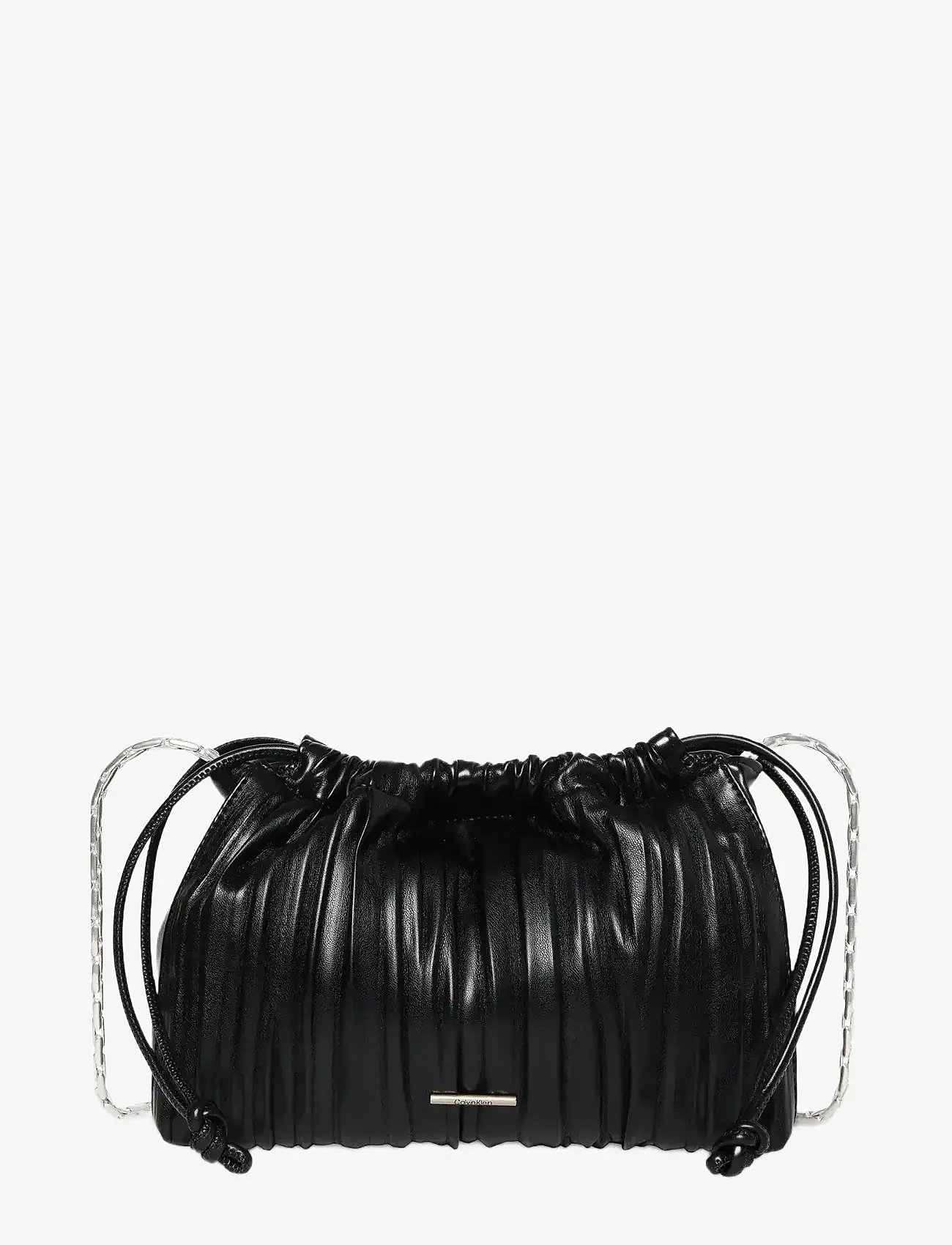 Calvin Klein - DRAWSTRING PLISSE CROSSBODY - aksessuaarid - black - 0
