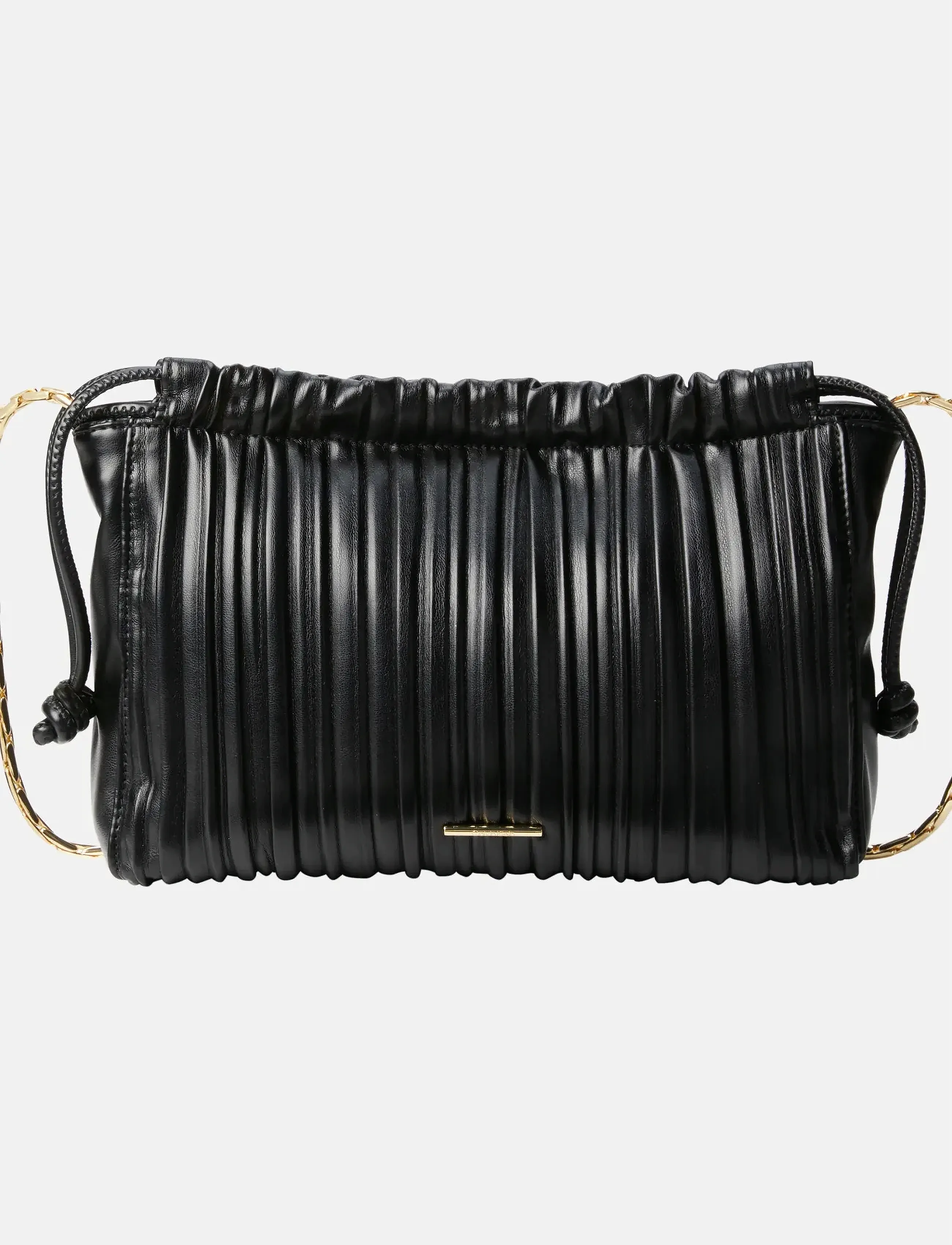 Calvin Klein DRAWSTRING PLISSE CROSSBODY - Calvin Klein - BLACK / black
