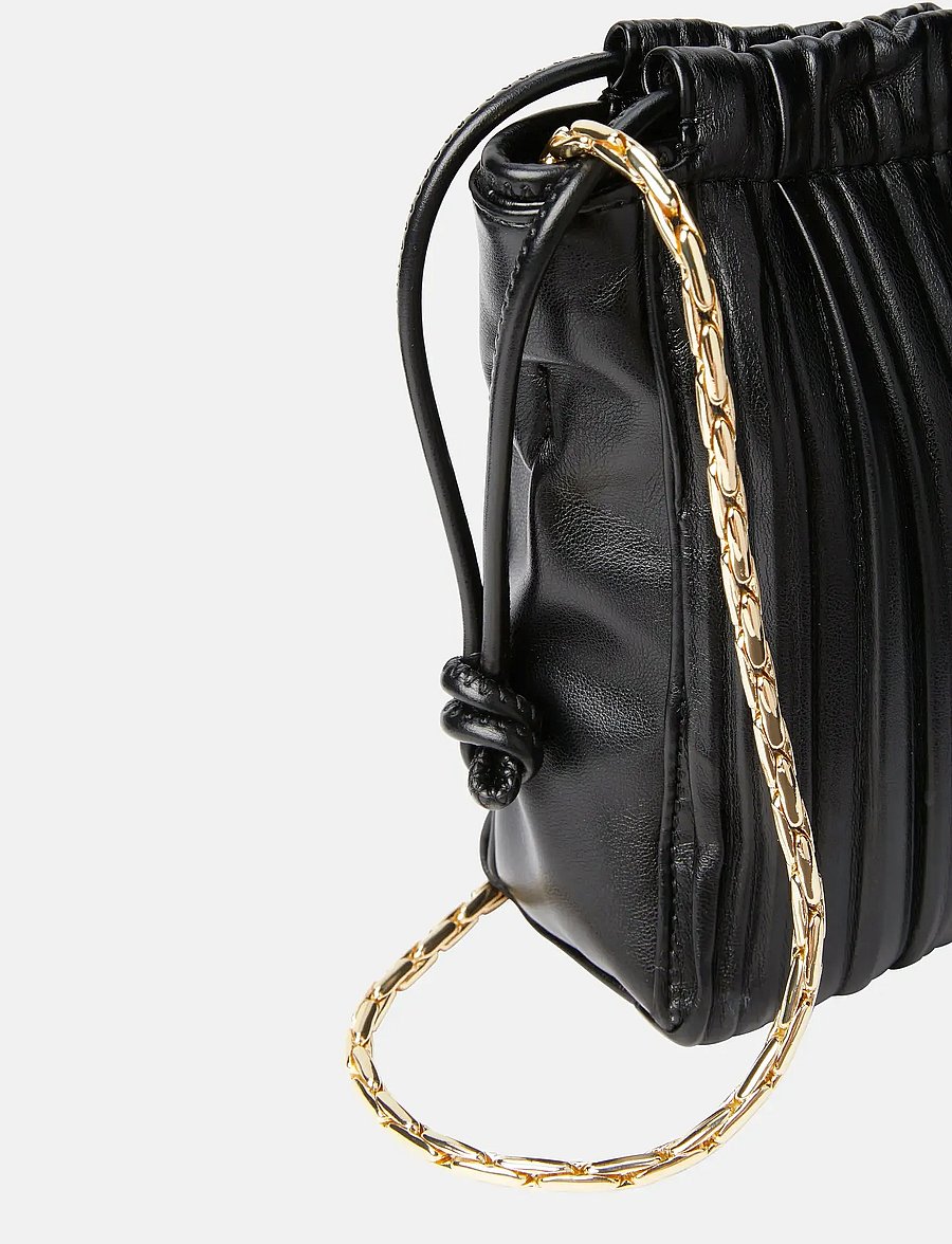 Calvin Klein - DRAWSTRING PLISSE CROSSBODY - umhängetaschen - black - 3
