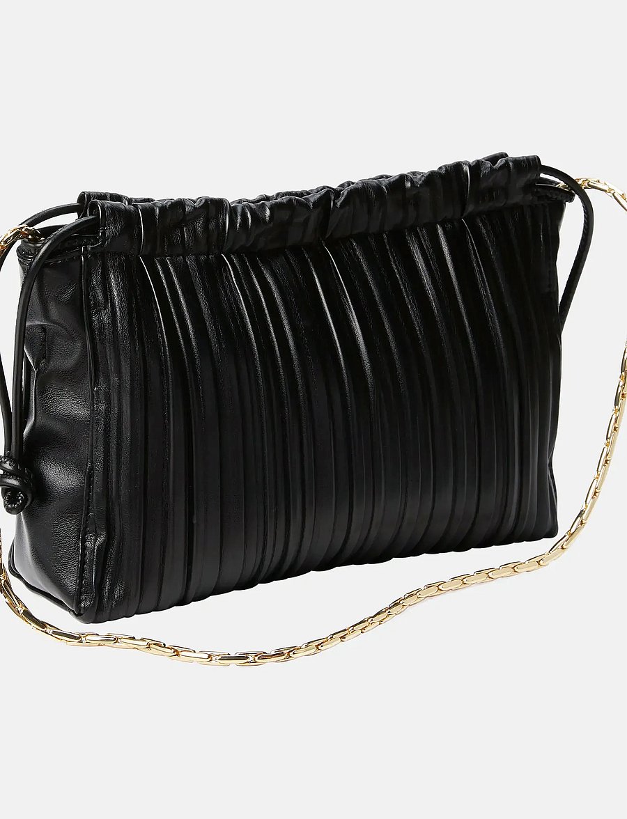 Calvin Klein - DRAWSTRING PLISSE CROSSBODY - umhängetaschen - black - 4