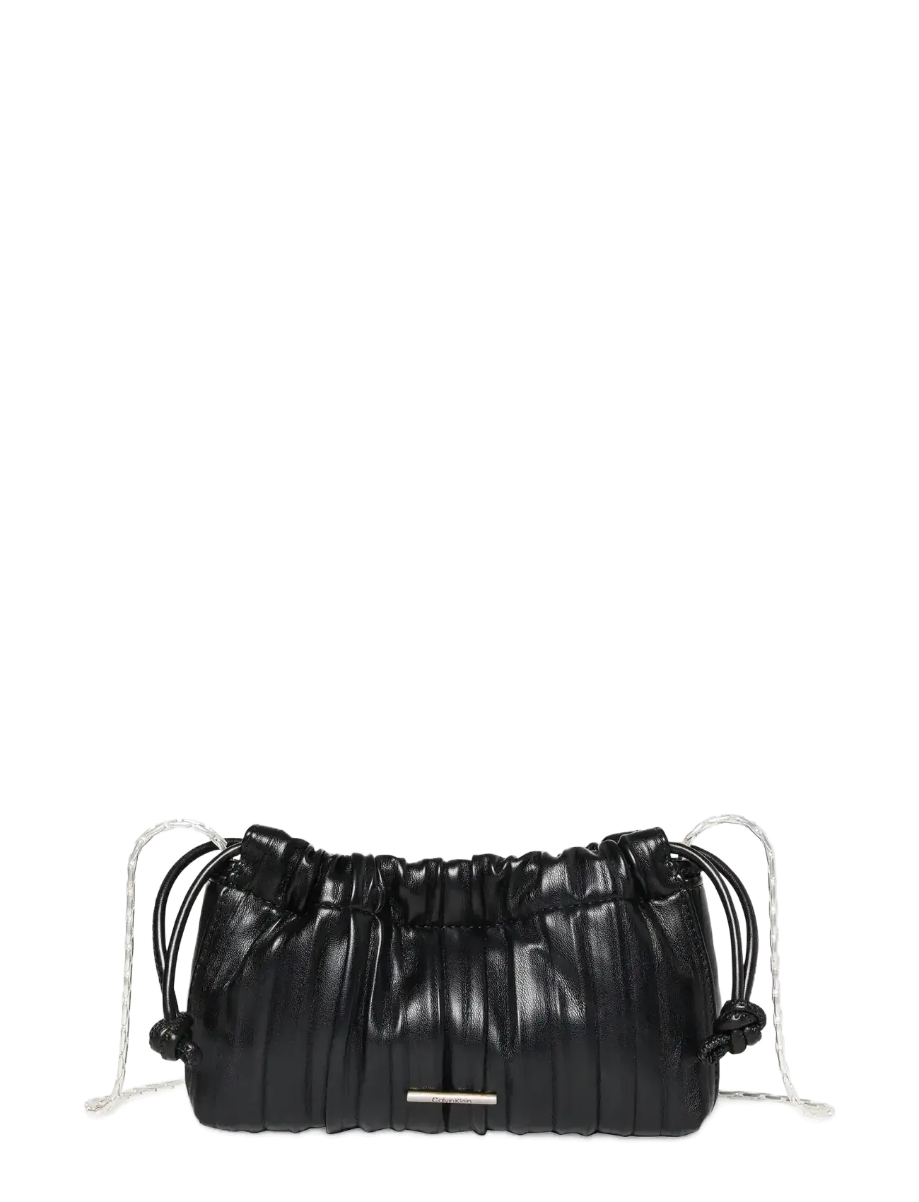 Calvin Klein - DRAWSTRING PLISSE CONV MINI CB P - festtøj til outletpriser - black - 1