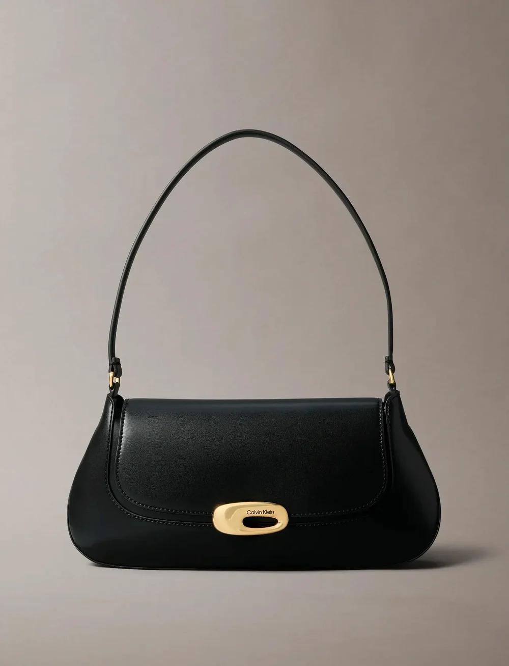 Calvin Klein - HARDWARE FLAP SHOULDER BAG - særlige begivenheder - black - 0