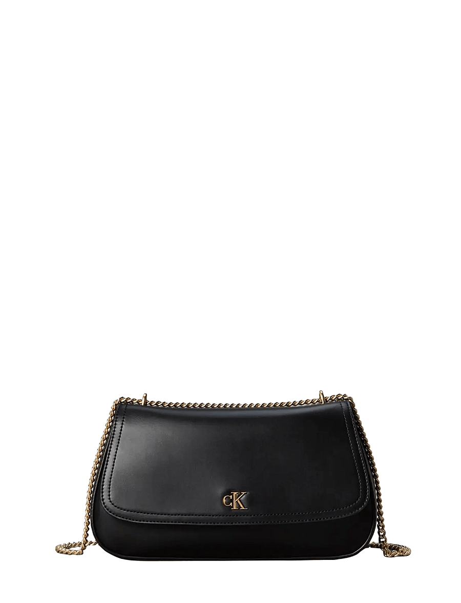Calvin Klein - CK CONVERTIBLE CHAIN MEDIUM BAG - crossbody bags - black - 1
