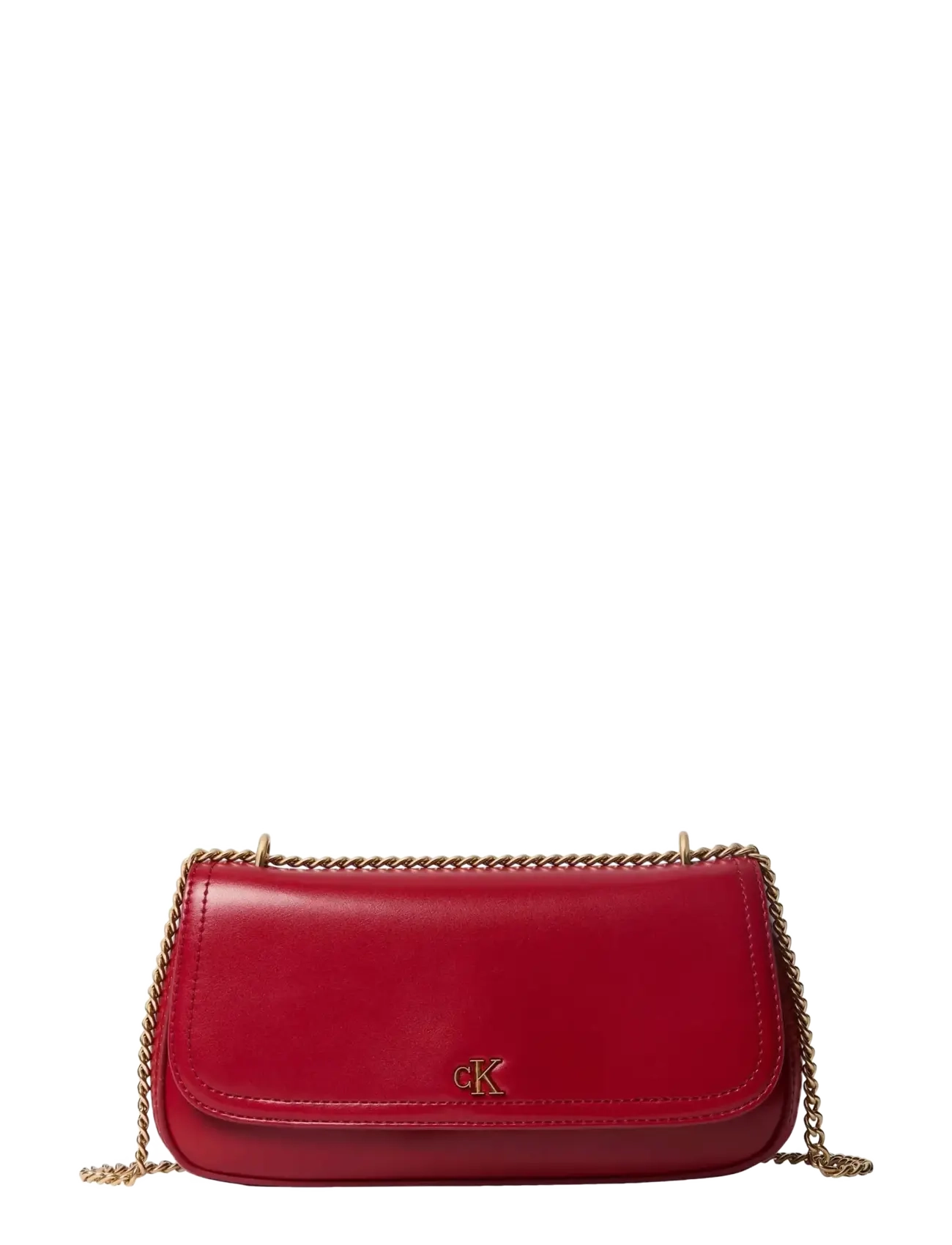 Calvin Klein CK CONVERTIBLE CHAIN SMALL BAG - Umhängetaschen - BORDEAUX WINE / red