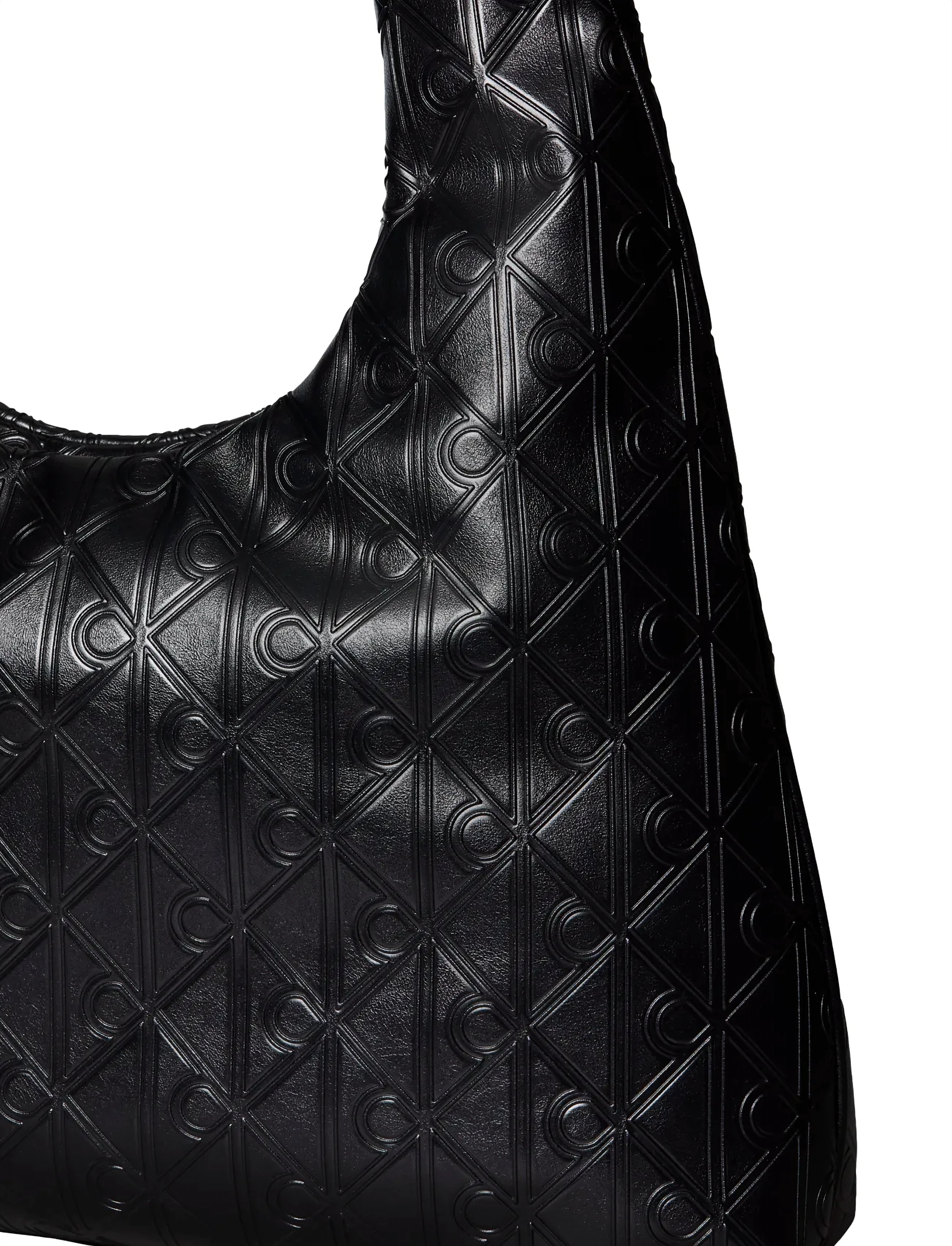Calvin Klein - EMBLEM AOP PUFFER LG SHOULDER BA - vardagsstil - black - 4