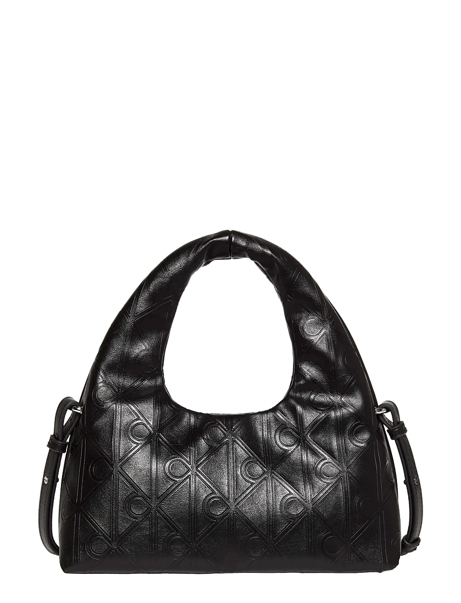 Calvin Klein - EMBLEM AOP PUFFER BAG WITH STRAP - hverdags stil - 001 black - 1