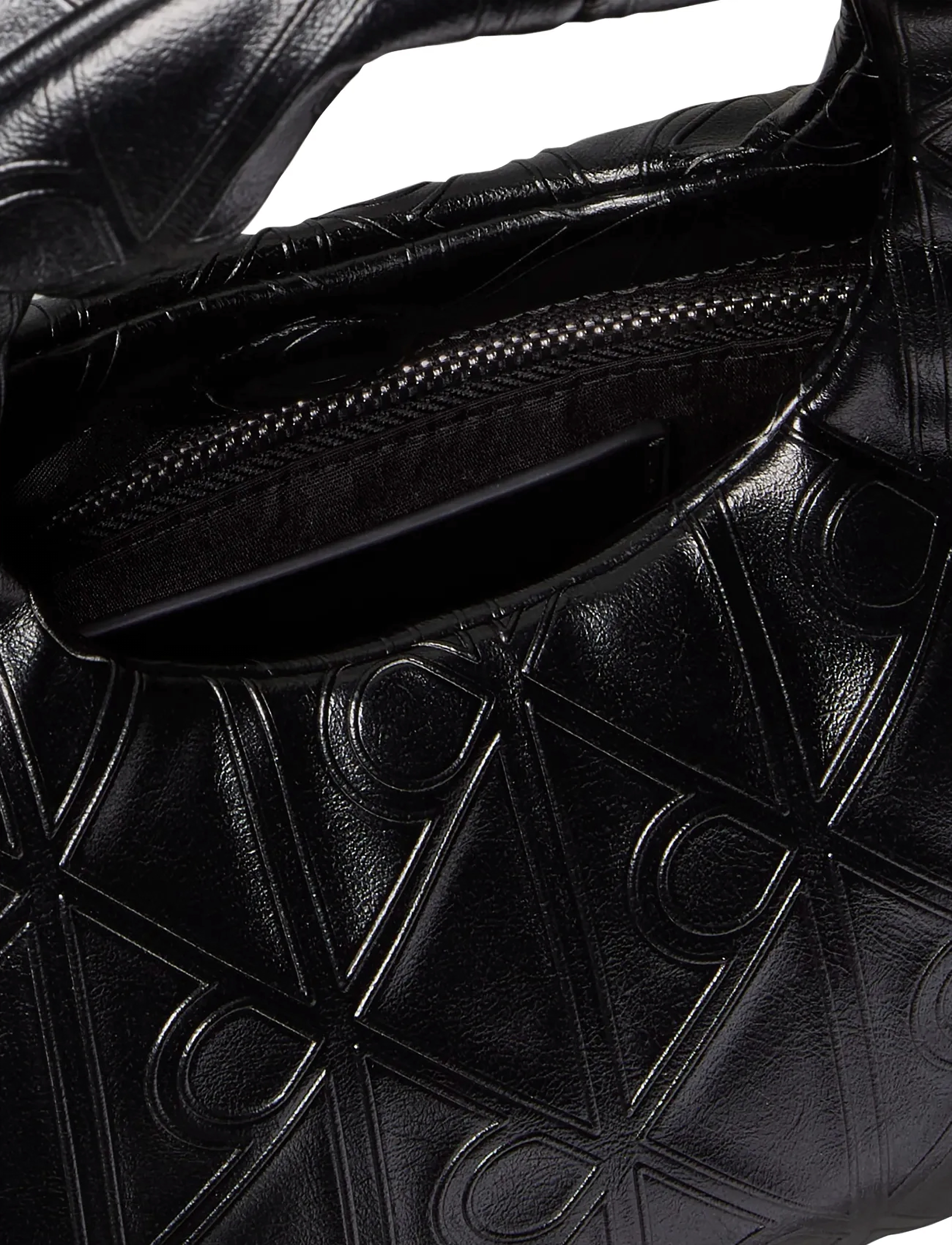 Calvin Klein - EMBLEM AOP PUFFER BAG WITH STRAP - vardagsstil - 001 black - 3