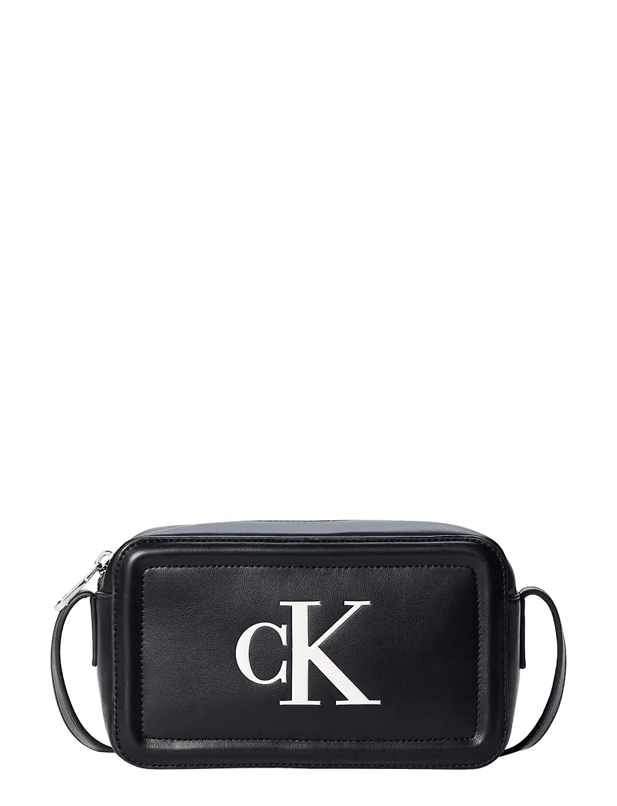 Calvin Klein - BOLD CK CAMERA BAG - umhängetaschen - black white - 1
