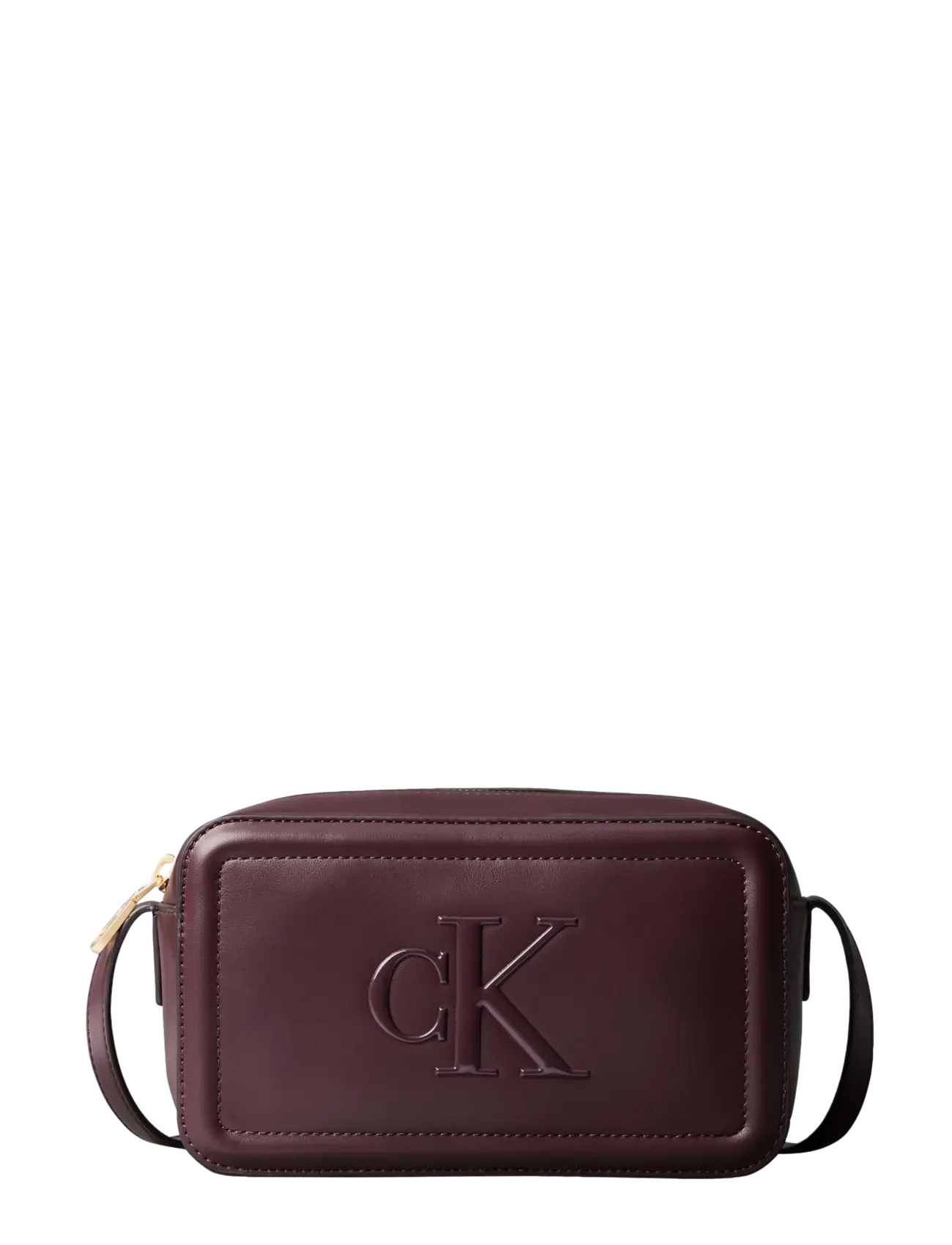 Calvin Klein - BOLD CK CAMERA BAG - crossbody bags - fudge - 1