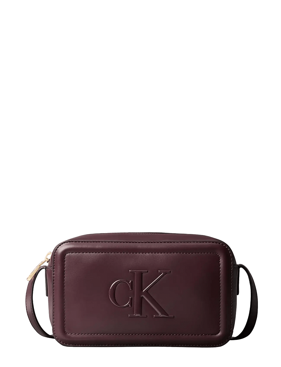 Calvin Klein - BOLD CK CAMERA BAG - crossbody bags - fudge - 1