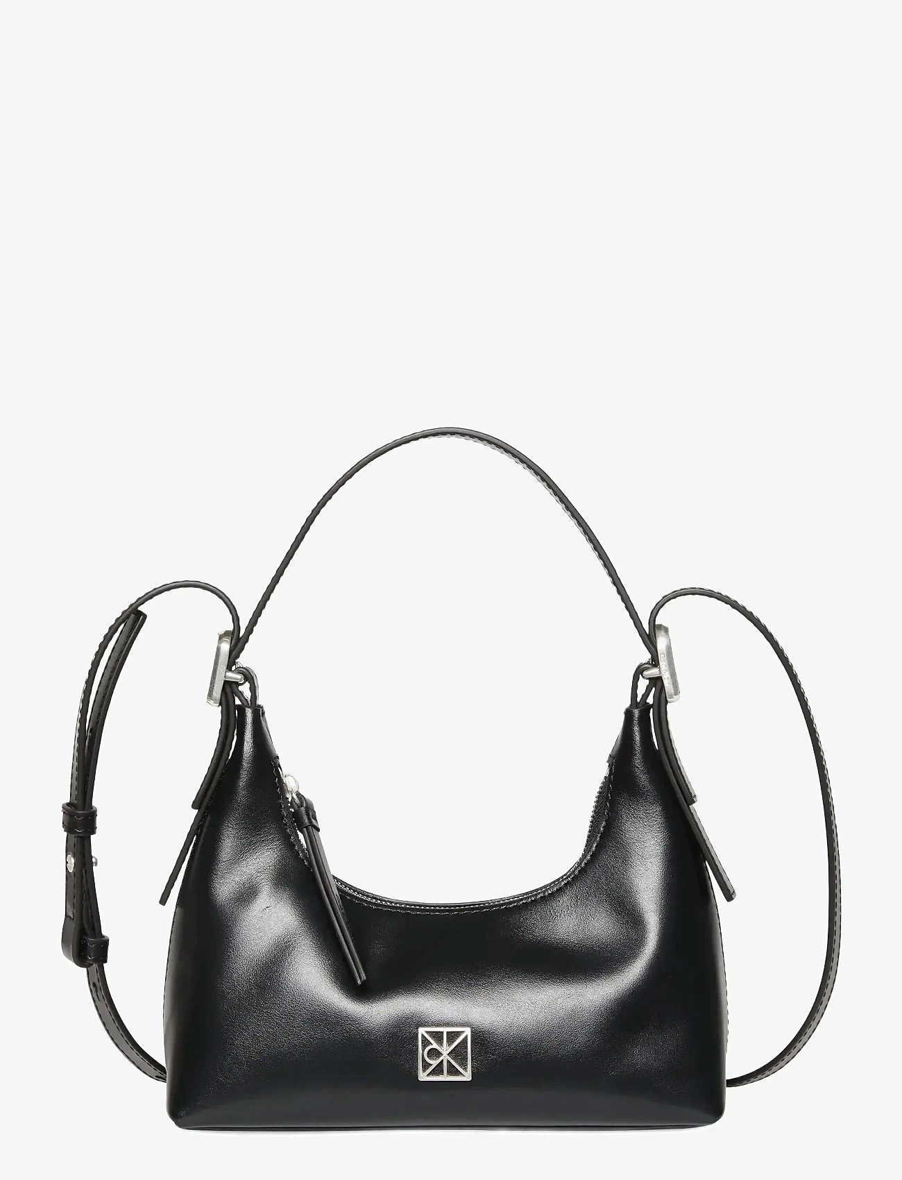 Calvin Klein - EMBLEM HW LTHR MINI SHOULDER BAG - særlige begivenheder - black - 0