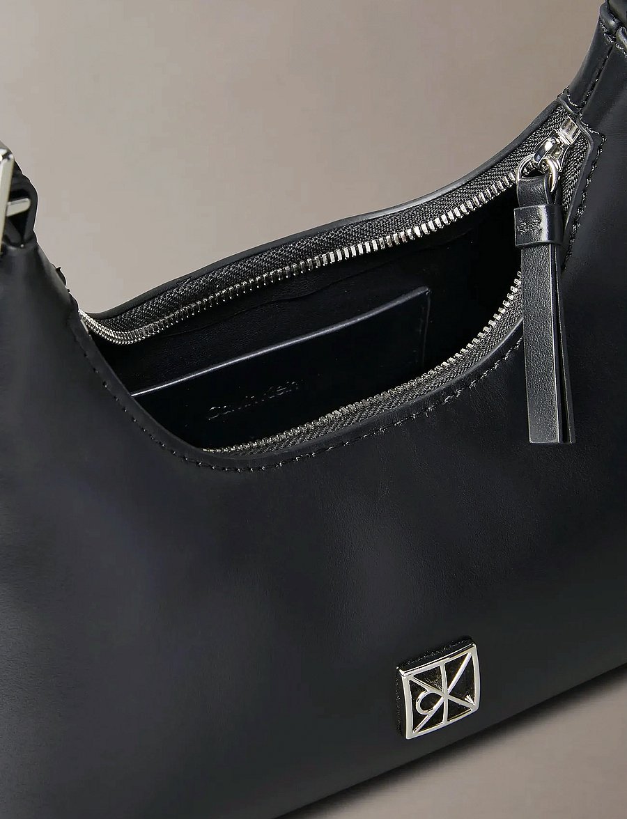 Calvin Klein - EMBLEM HW LTHR MINI SHOULDER BAG - moetrendid - black - 1
