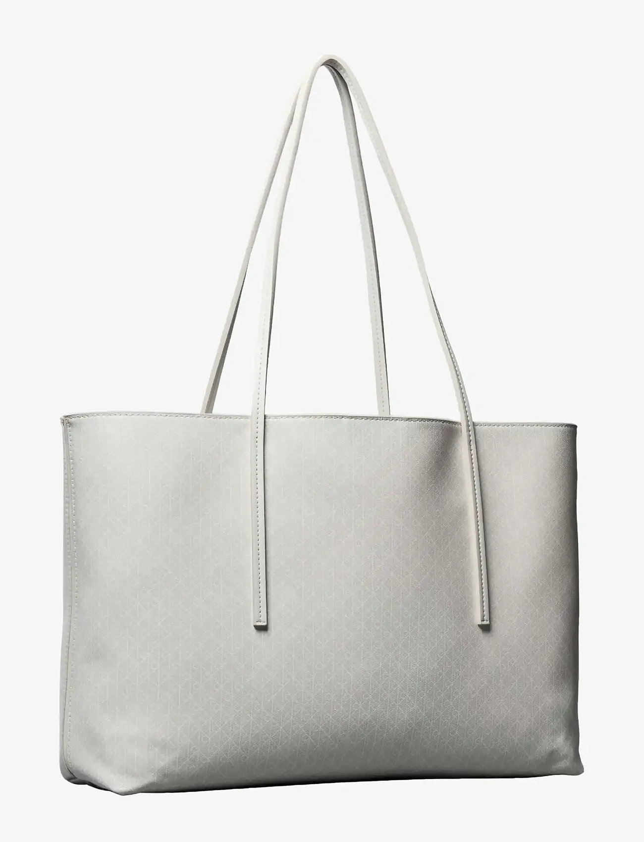 Calvin Klein - EMBLEM AOP TOTE W/ POUCH - shoppers - lily white aop - 2
