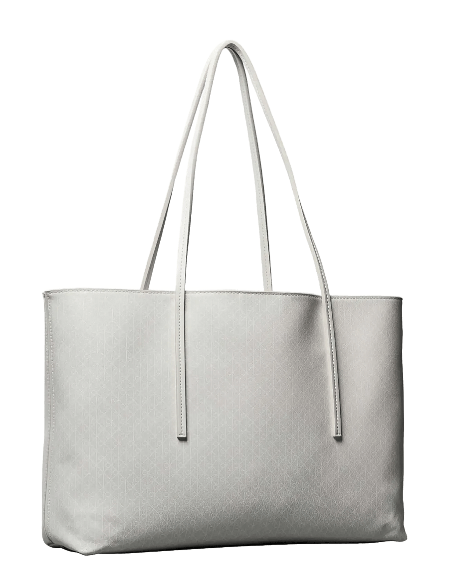 Calvin Klein - EMBLEM AOP TOTE W/ POUCH - shoppere - lily white aop - 2
