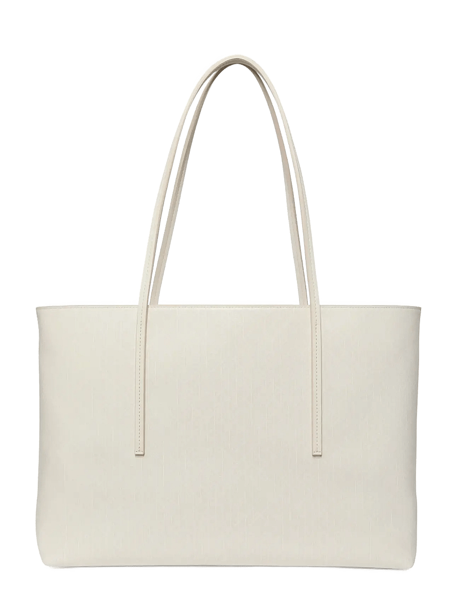 Calvin Klein - EMBLEM AOP TOTE W/ POUCH - shoppere - lily white aop - 3