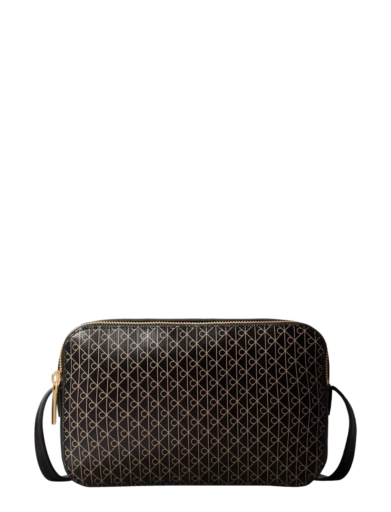 CALVIN KLEIN Emblem Aop Elongated Camera Tasche Schwarz - One Size - Damen