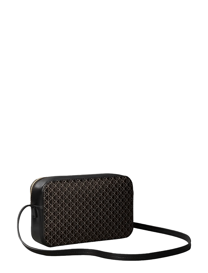 Calvin Klein - EMBLEM AOP ELONGATED CAMERA BAG - umhängetaschen - black aop - 2