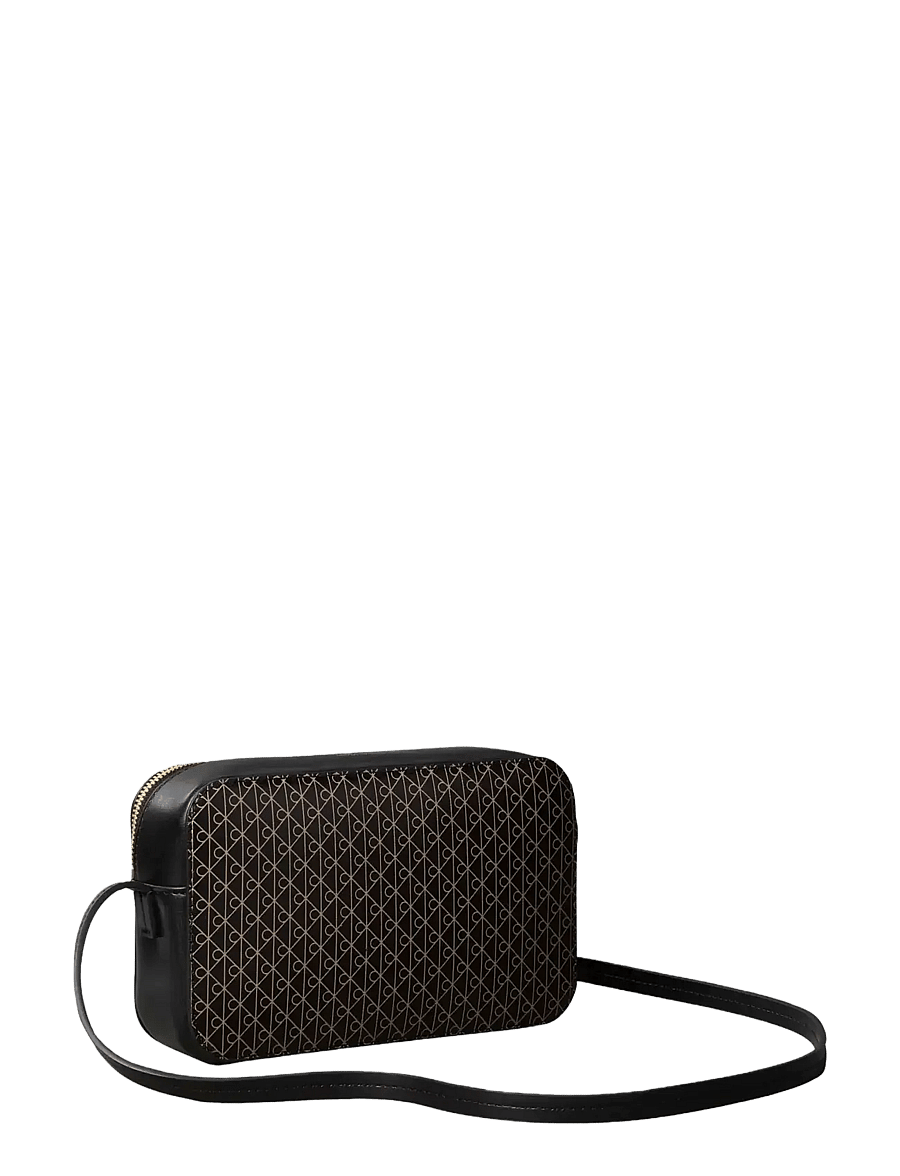 Calvin Klein - EMBLEM AOP ELONGATED CAMERA BAG - umhängetaschen - black aop - 2