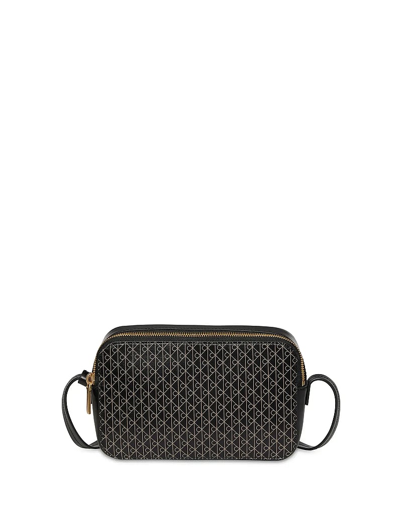 Calvin Klein - EMBLEM AOP ELONGATED CAMERA BAG - umhängetaschen - black aop - 4