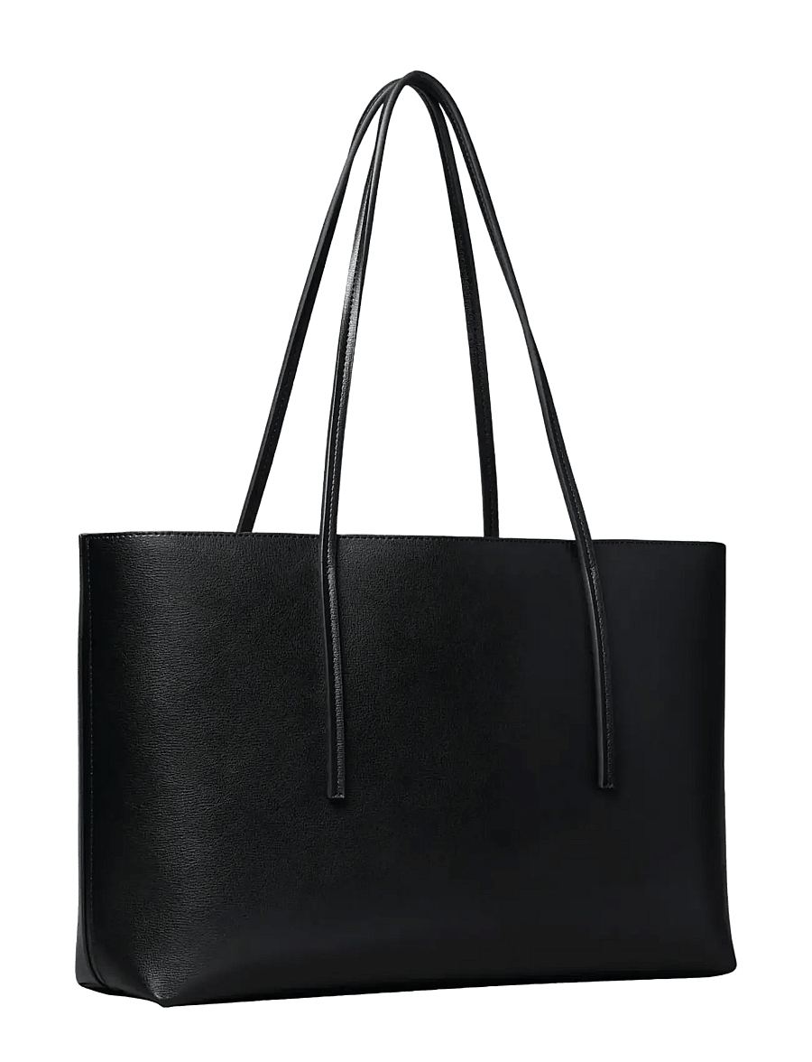 Calvin Klein - FOIL LOGO TOTE W/POUCH - shoppers - black toasted coconut - 2