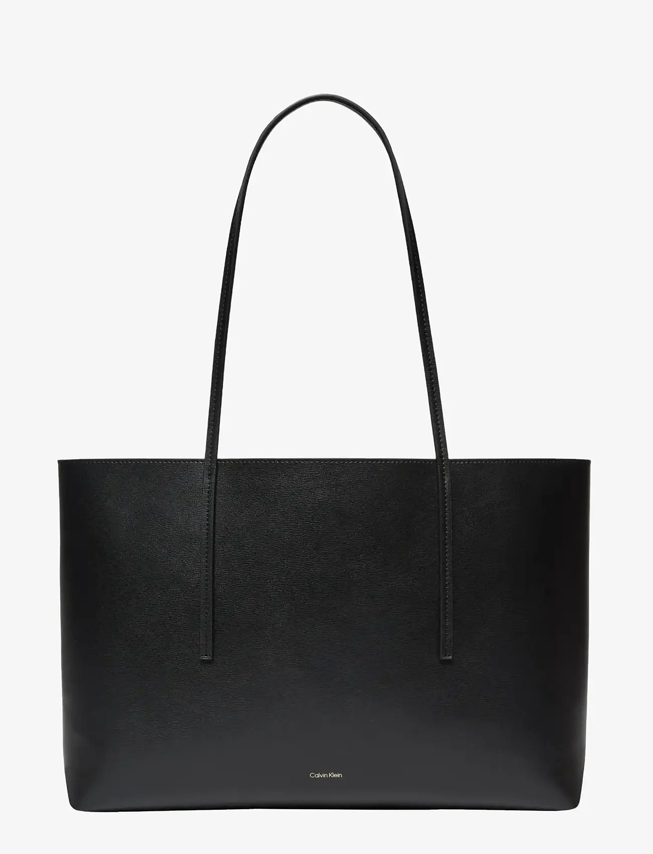 Calvin Klein - FOIL LOGO TOTE W/POUCH - shoppers - black toasted coconut - 3
