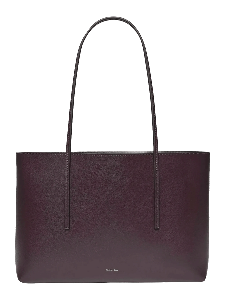 Calvin Klein - FOIL LOGO TOTE W/POUCH - cabas - fudge/espresso - 1