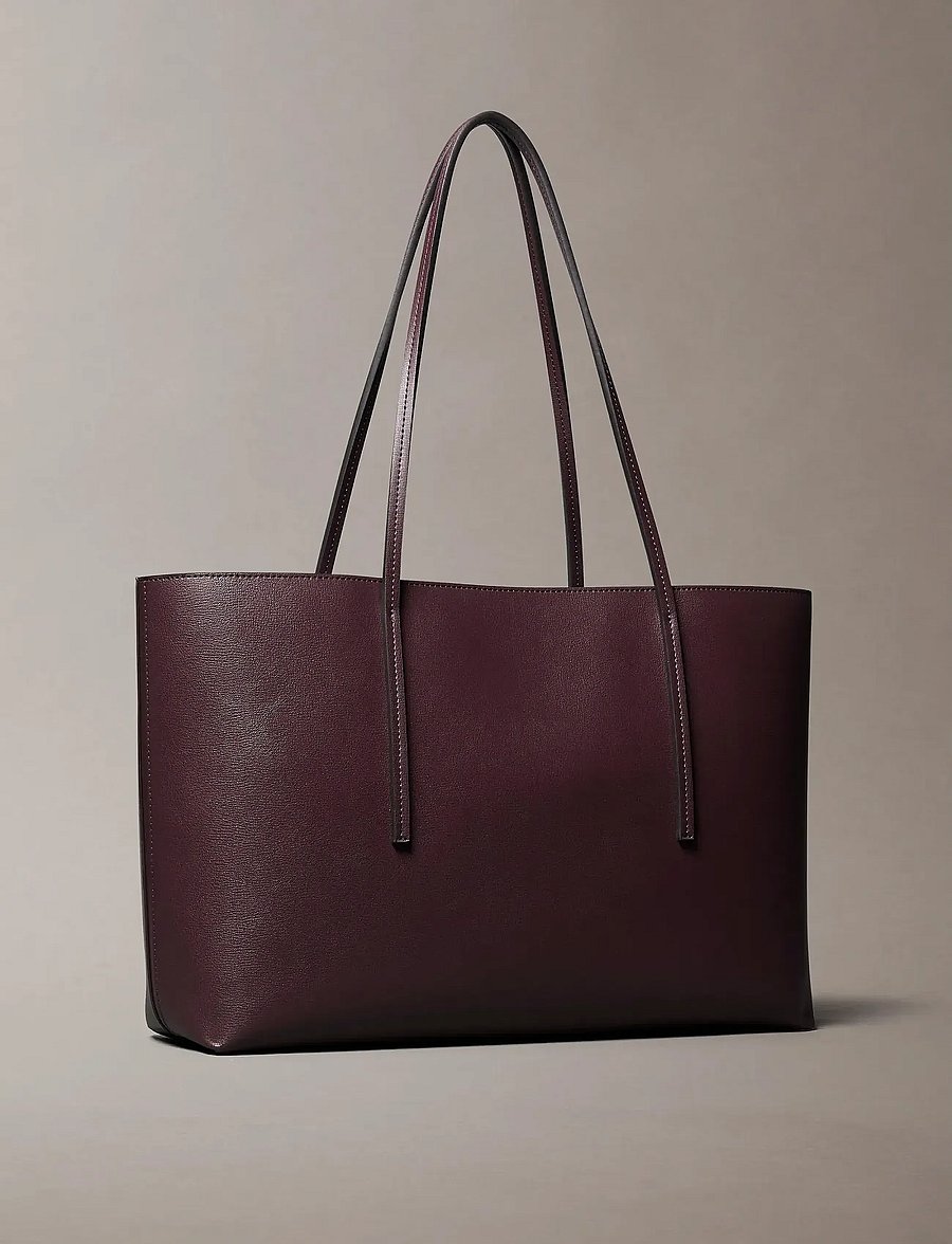 Calvin Klein - FOIL LOGO TOTE W/POUCH - cabas - fudge/espresso - 3