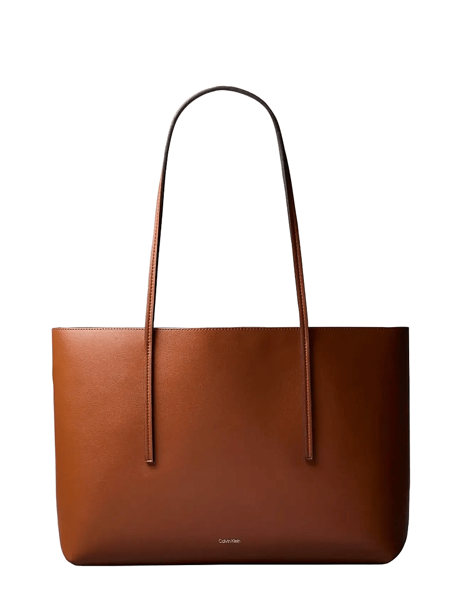 Calvin Klein - FOIL LOGO TOTE W/POUCH - ostukotid - natural umber - 0