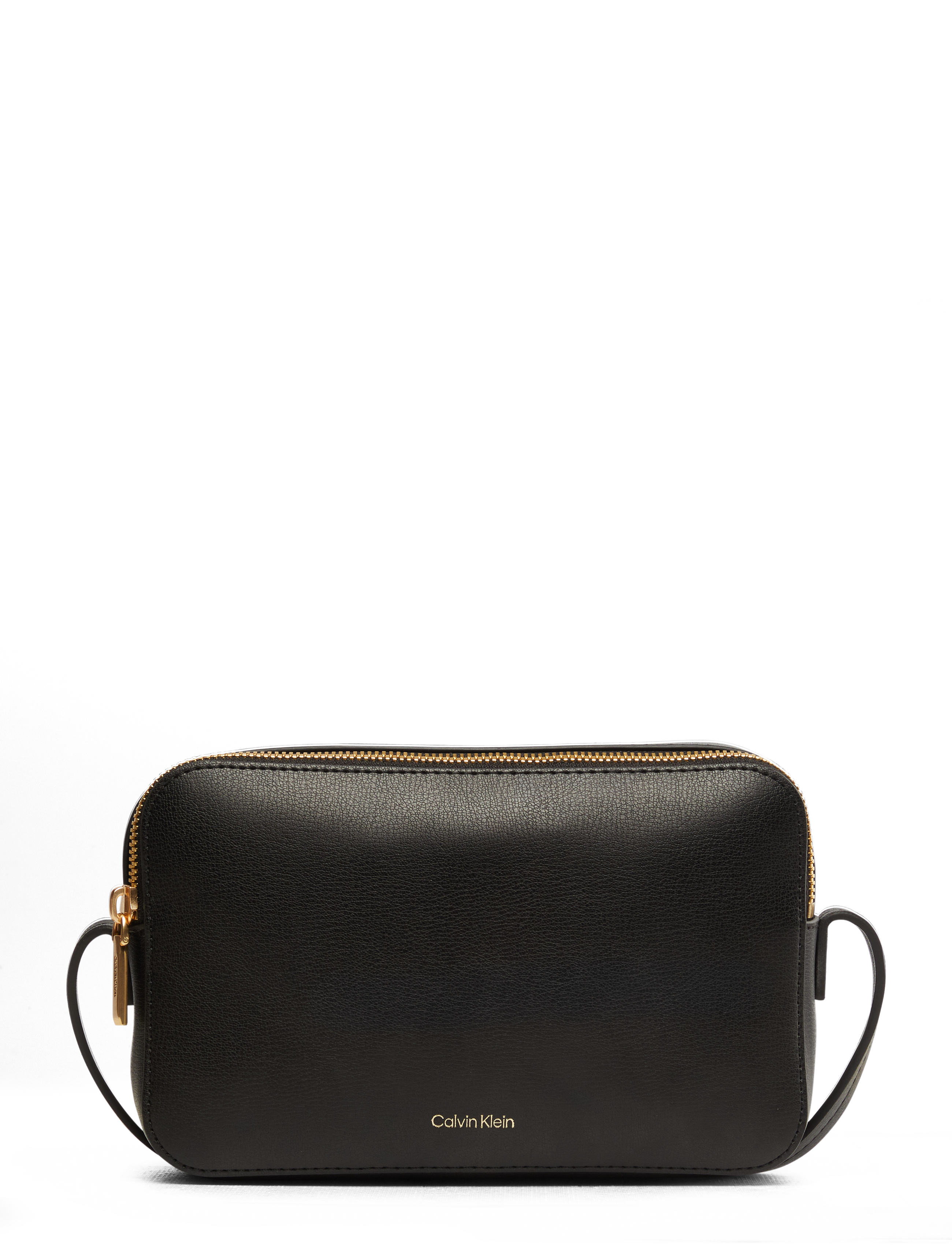 Calvin Klein FOIL LOGO ELONGATED CAMERA BAG - Torby - BLACK/TOASTED COCONUT / black