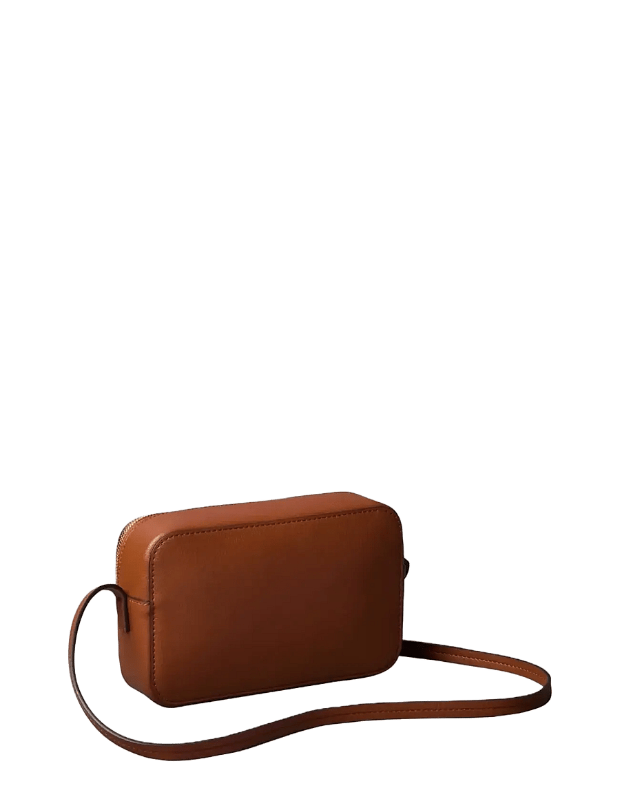 Calvin Klein - FOIL LOGO ELONGATED CAMERA BAG - crossbody bags - natural umber - 1