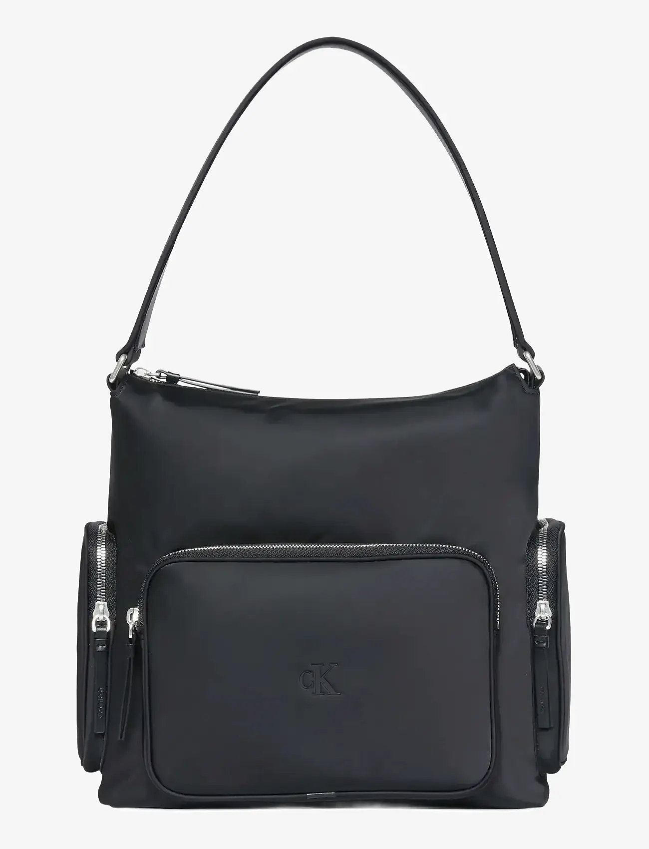 Calvin Klein - POCKET NYLON SATCHEL - fyrir sérstaka viðburði - black - 0