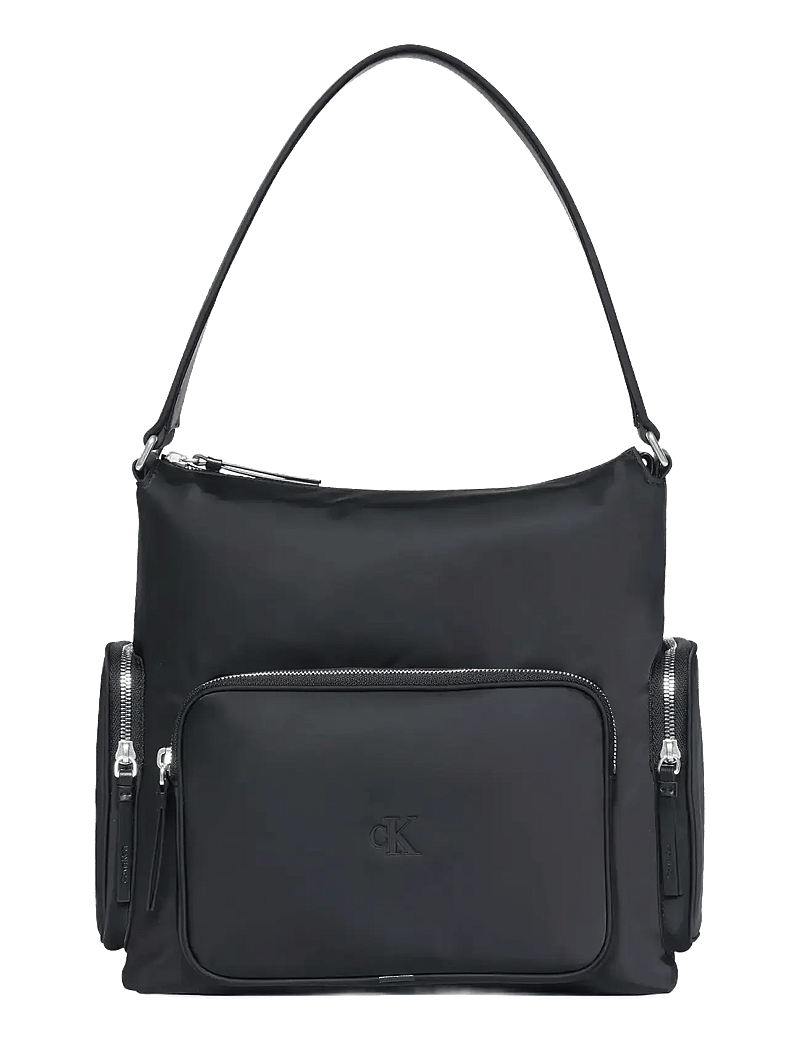Calvin Klein - POCKET NYLON SATCHEL - særlige begivenheder - black - 0