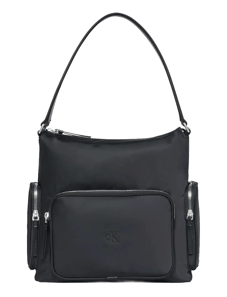Calvin Klein - POCKET NYLON SATCHEL - besondere anlässe - black - 0