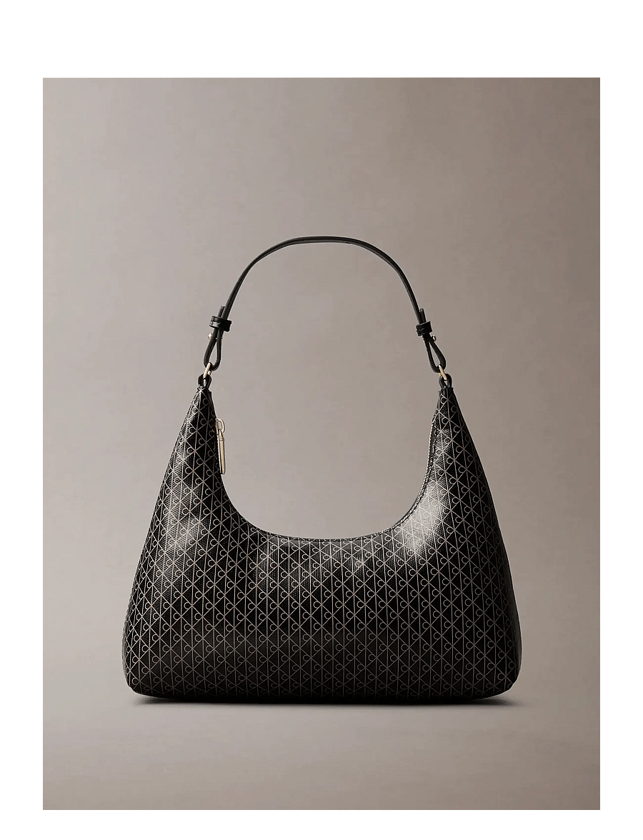 Calvin Klein - EMBLEM AOP CONV SHOULDER BAG - fashion trends - black aop - 0