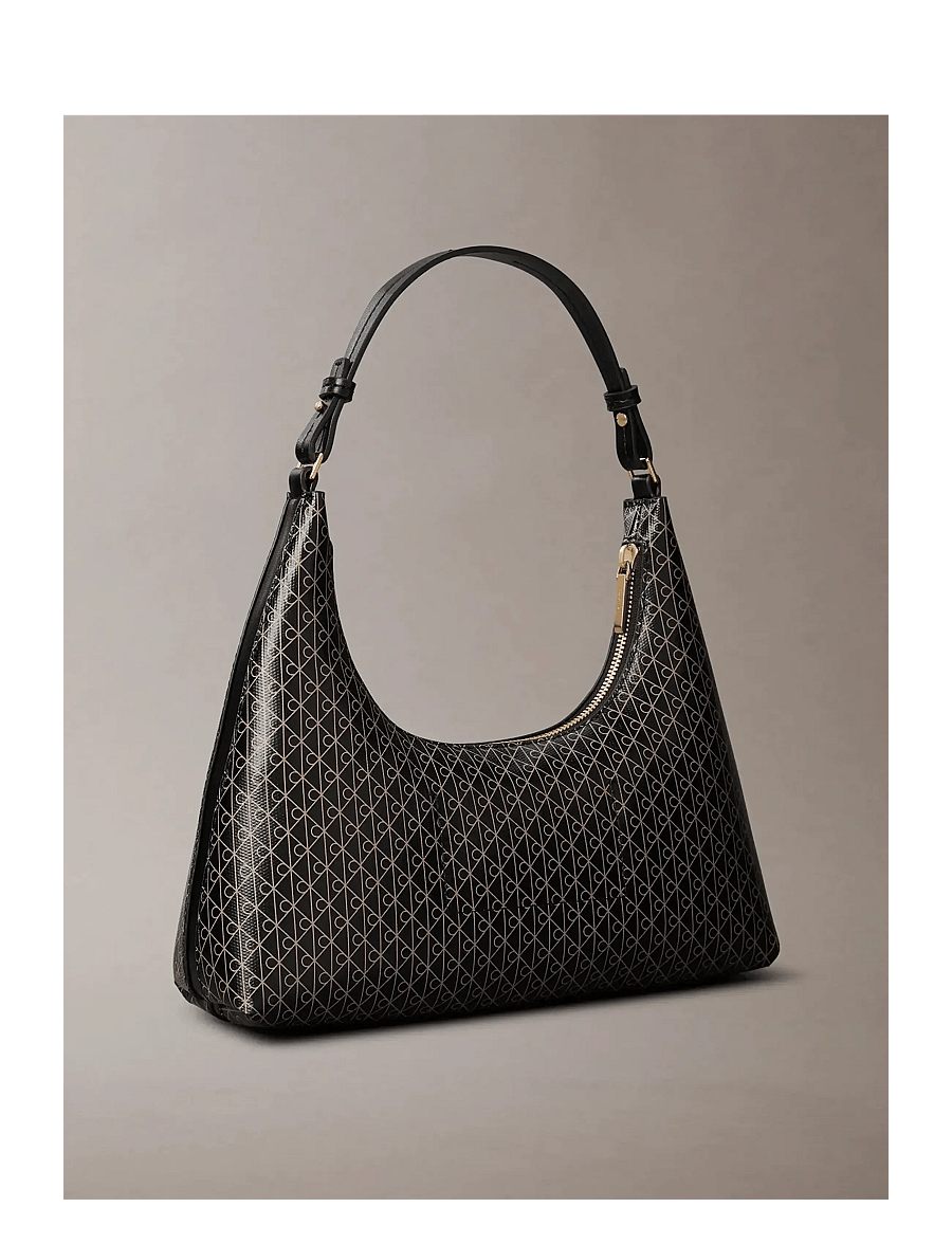 Calvin Klein - EMBLEM AOP CONV SHOULDER BAG - fashion trends - black aop - 1