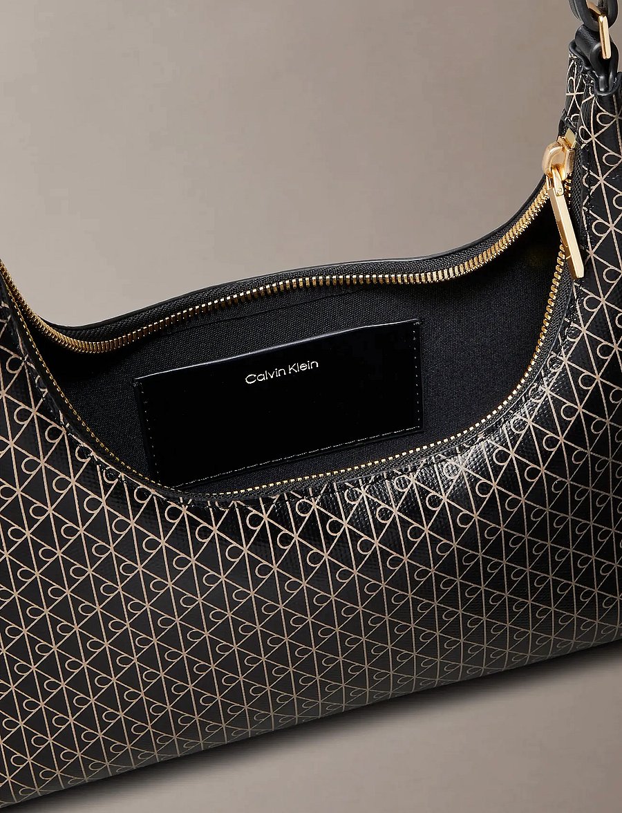 Calvin Klein - EMBLEM AOP CONV SHOULDER BAG - fashion trends - black aop - 2