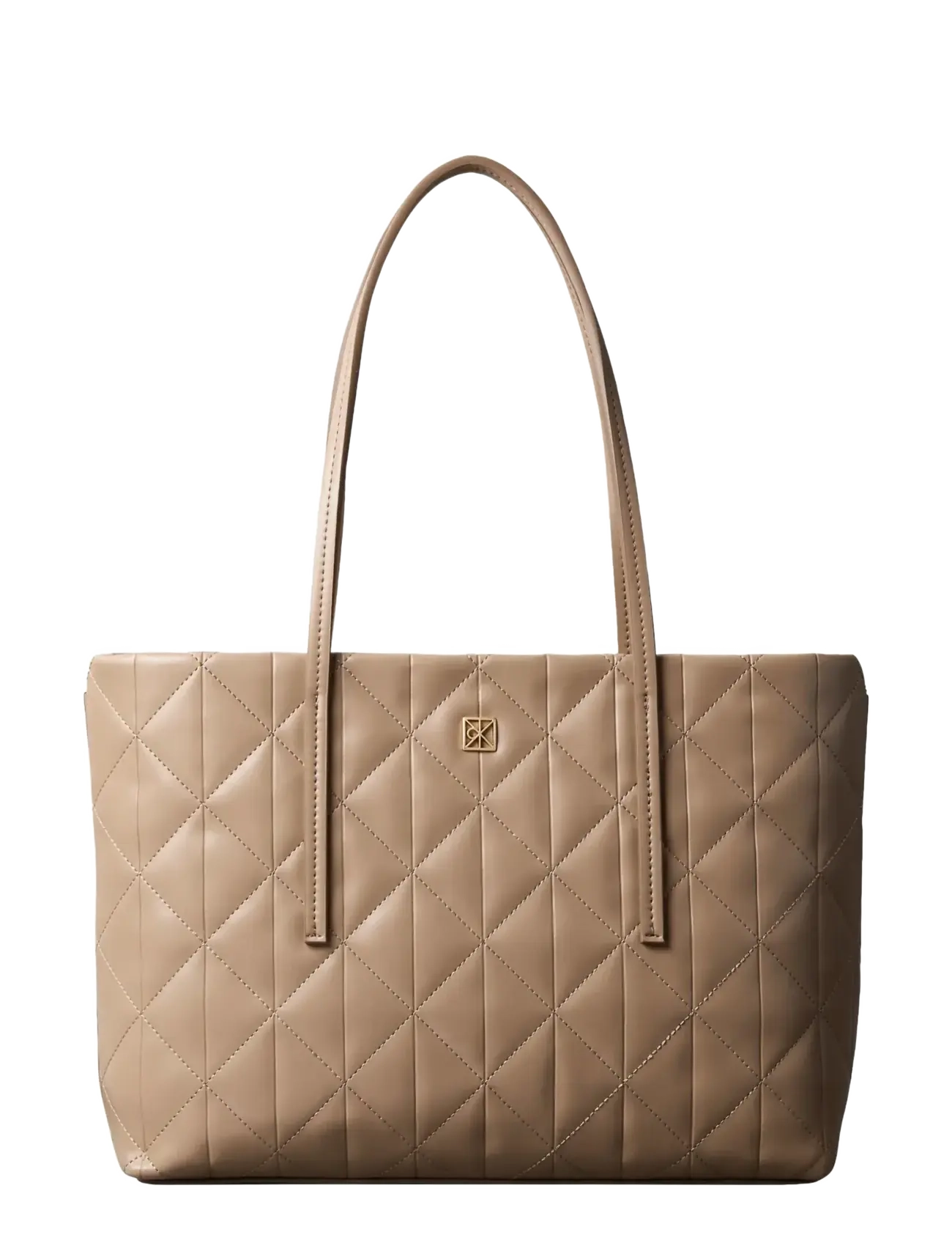 CALVIN KLEIN Quilted Klein Tote Beige - One Size - Damen