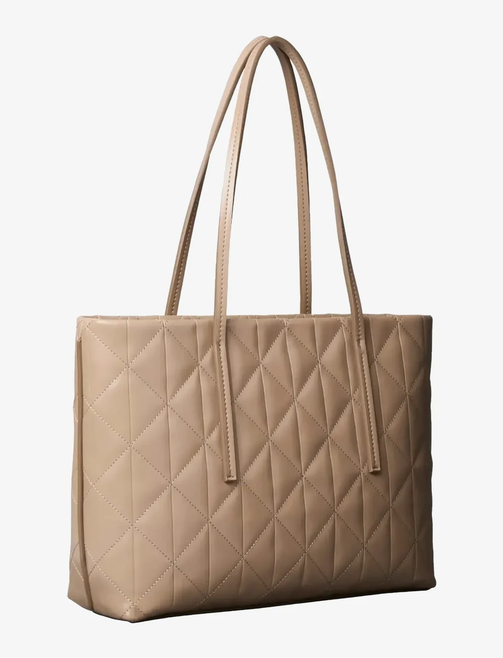 Calvin Klein - QUILTED SMALL TOTE - totes - desert taupe - 2