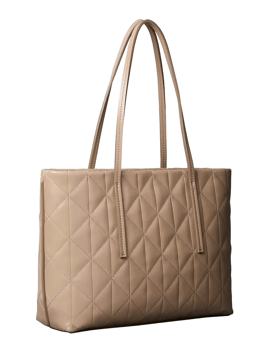 Calvin Klein - QUILTED SMALL TOTE - tote bags - desert taupe - 2
