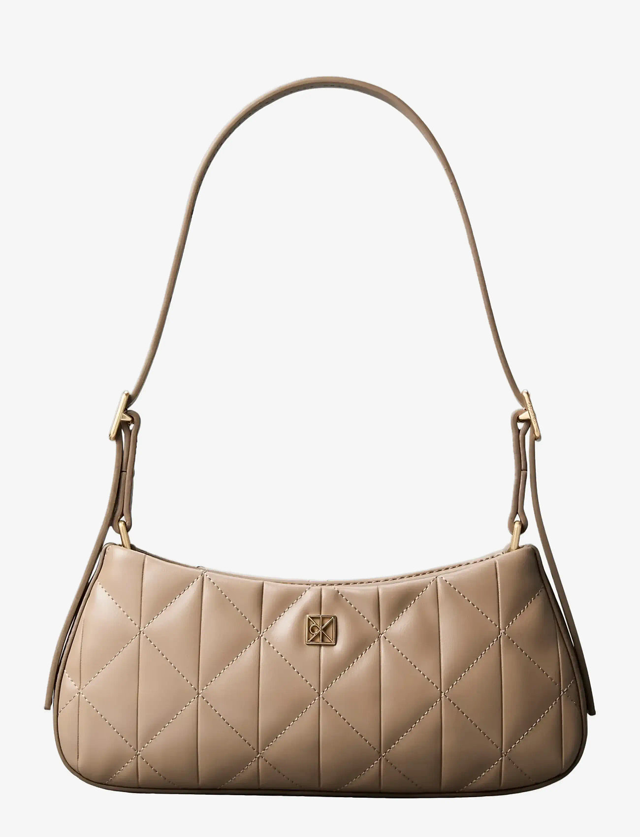 Calvin Klein - QUILTED SM SHOULDER BAG - shoulder bags - desert taupe - 1