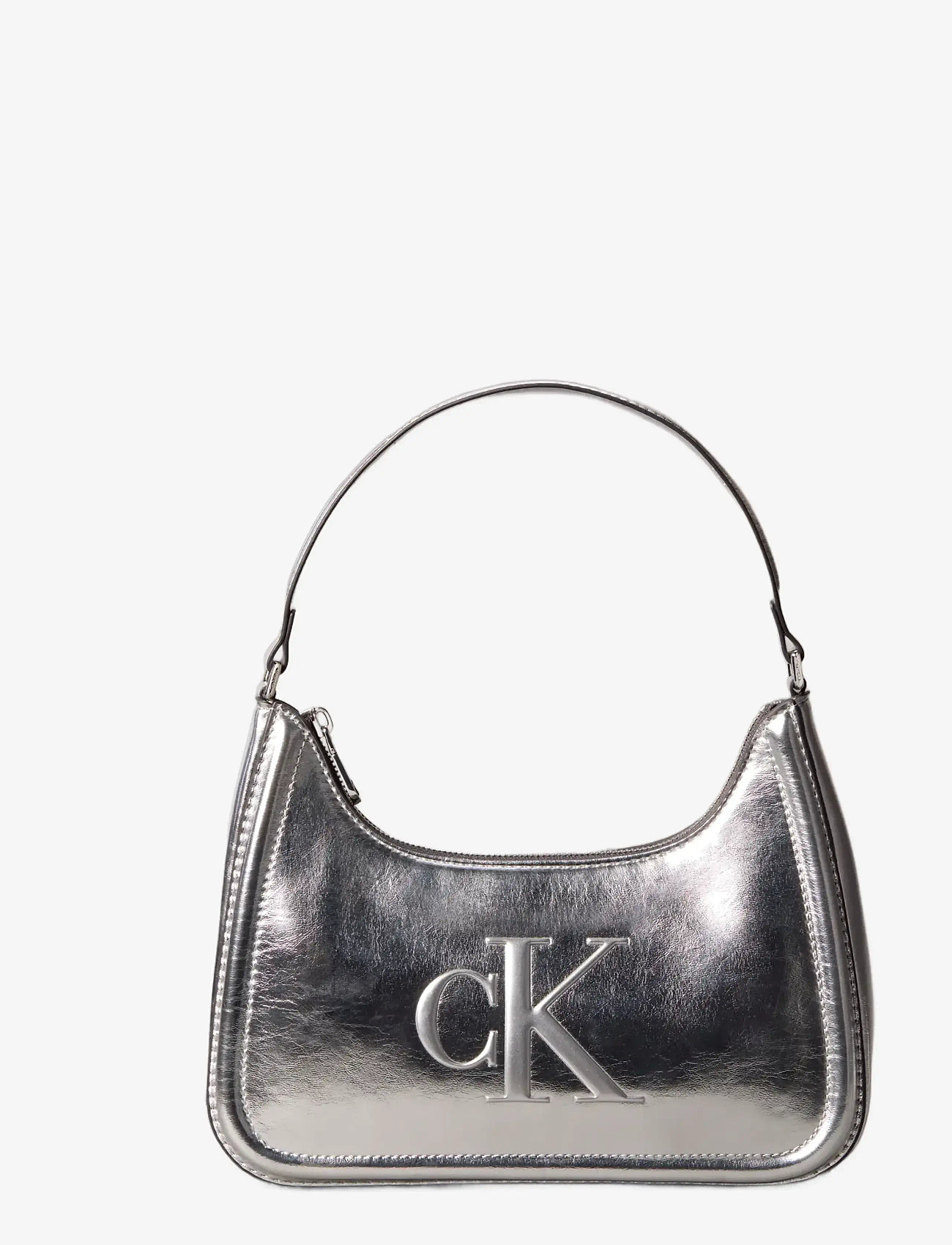 Calvin Klein - BOLD CK METALLIC SHOULDER BAG - besondere anlässe - silver metallic - 1
