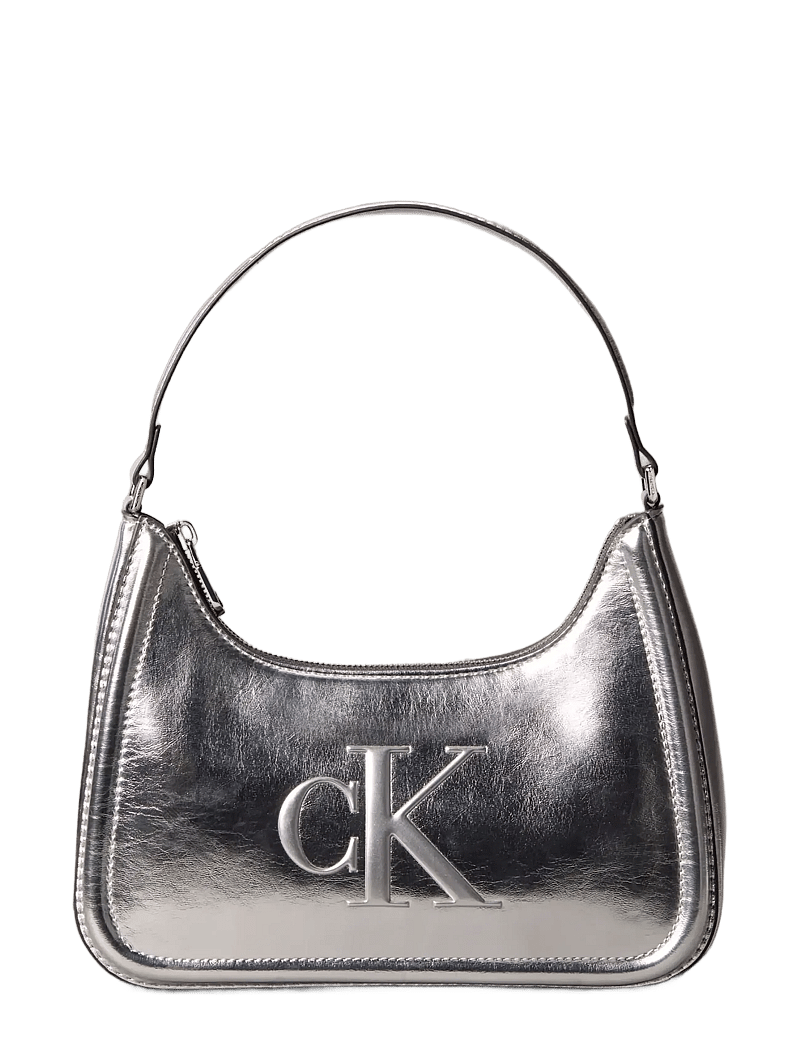 Calvin Klein - BOLD CK METALLIC SHOULDER BAG - besondere anlässe - silver metallic - 1