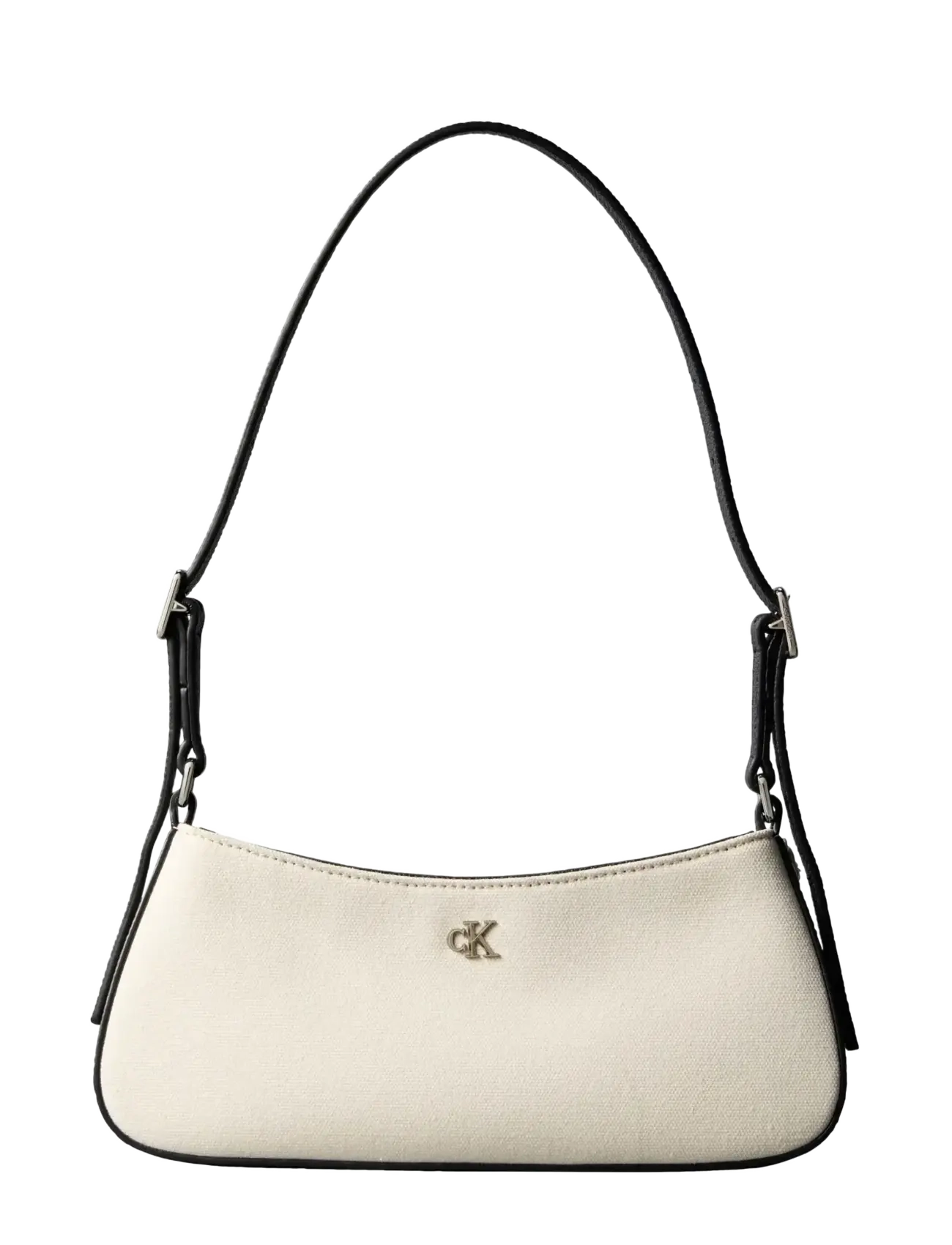 Calvin Klein CK CANVAS SMALL SHOULDER BAG - Taschen - WHITE CANVAS / white